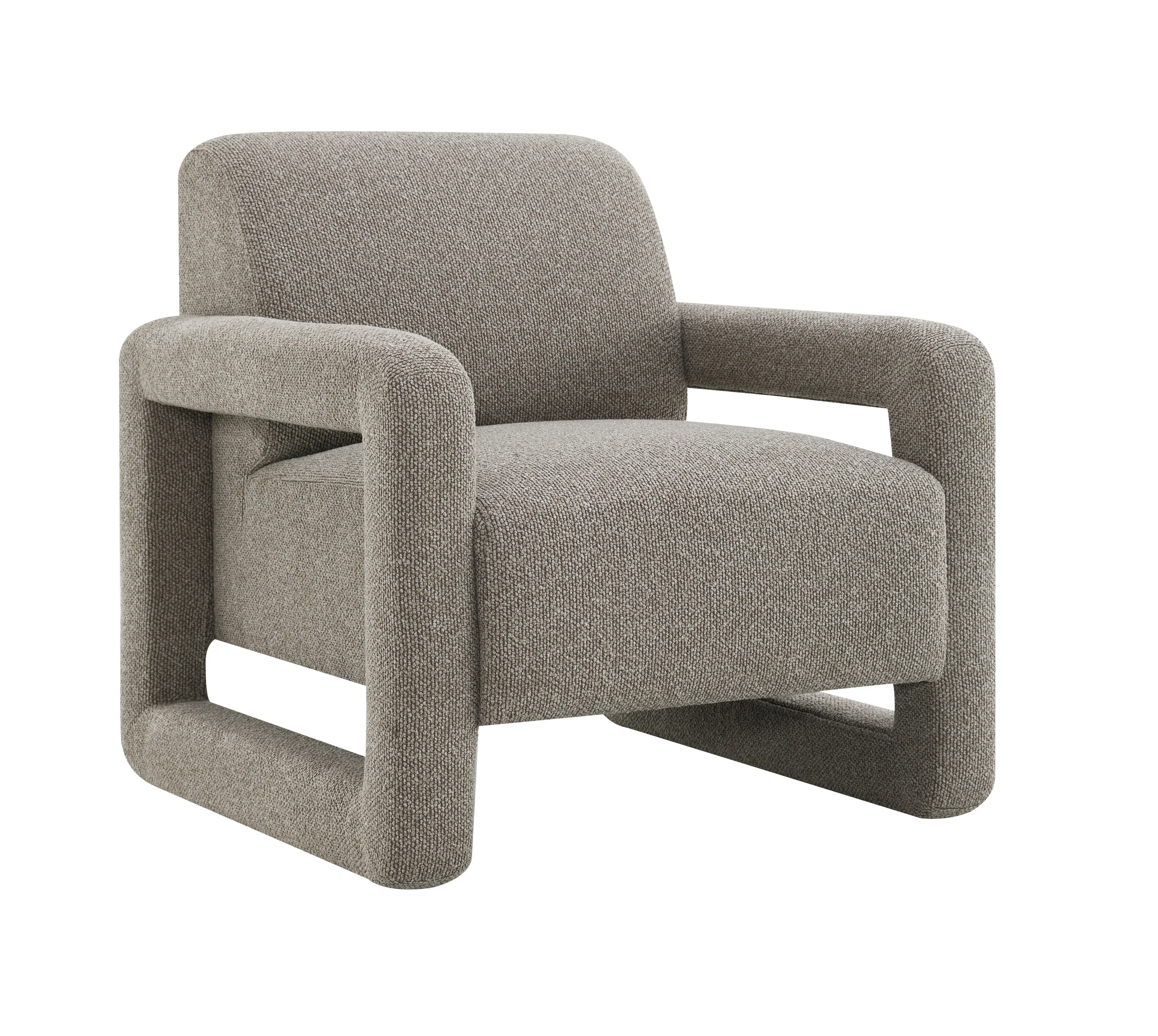 Glenda Chenille Accent Chair in Gray