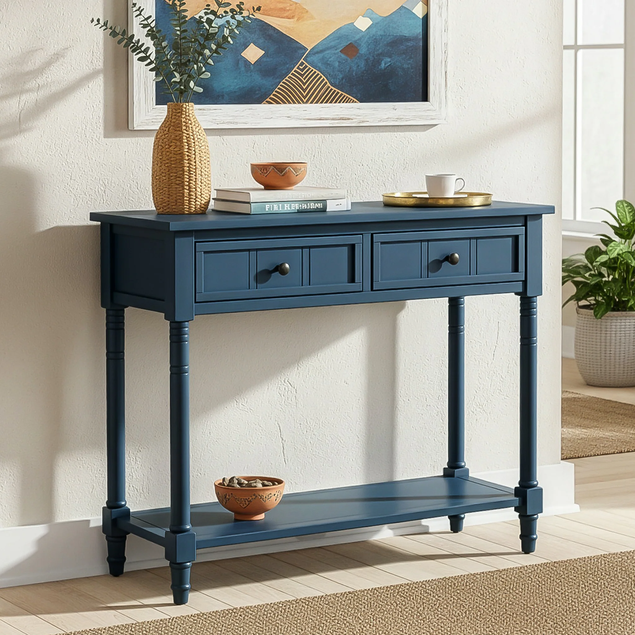Daisy Traditional Console Table Design with Two Drawers - Image 22