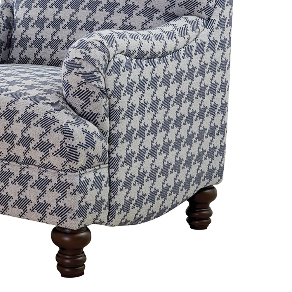 Danforth Houndstooth Upholstered High Backrest Accent Chair - Image 11