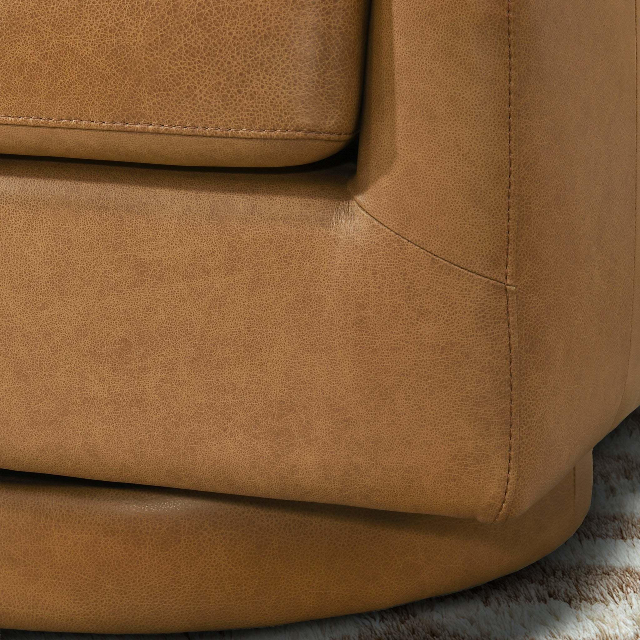 Danville Tan Leather Swivel Chair - Image 5