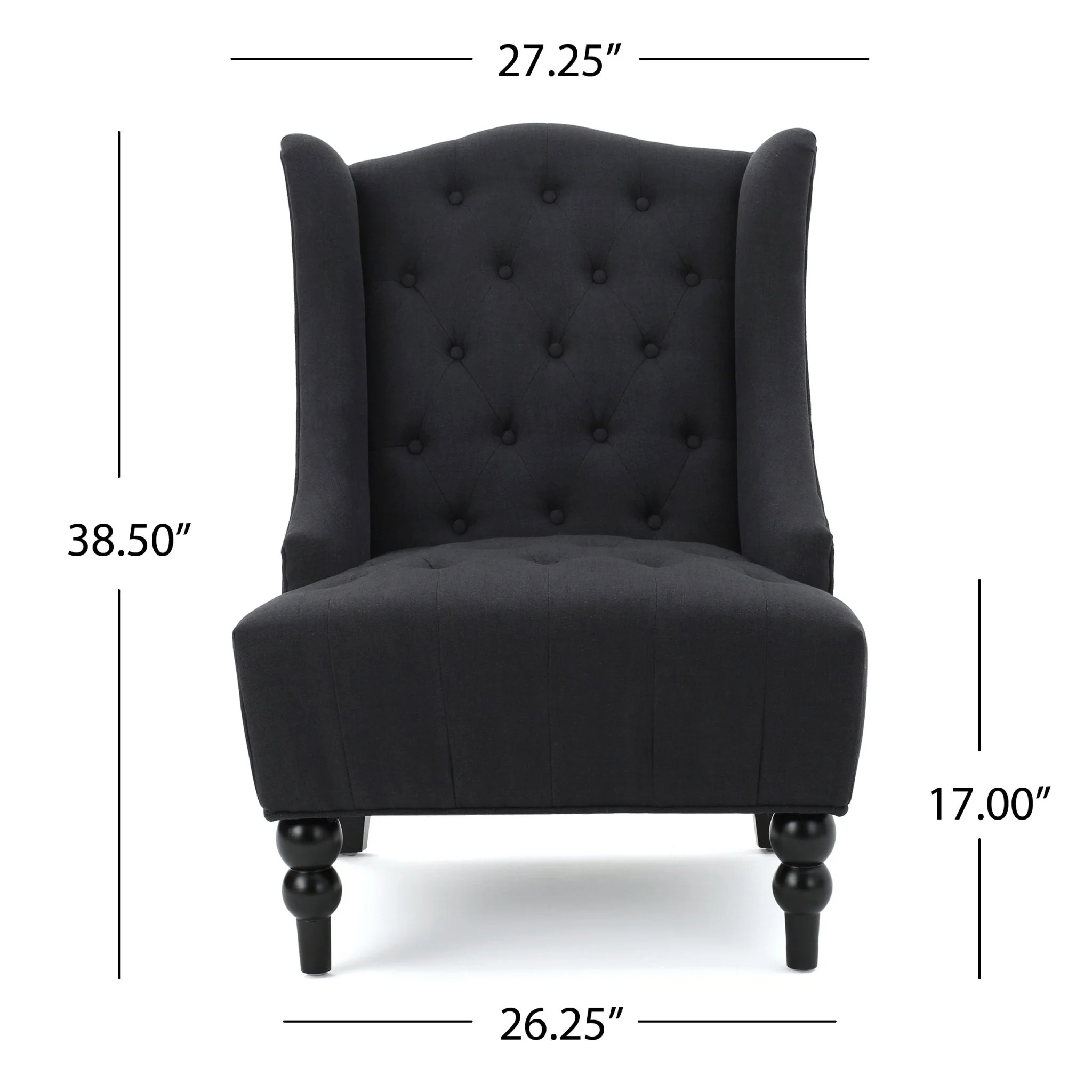 Dawned Upholstered Accent Chair with Button Tufting and Wing Back - Image 6