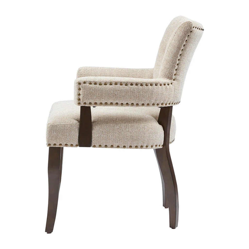 Dawson Arm Upholstered Nailhead Trim Dining Chair - Image 16