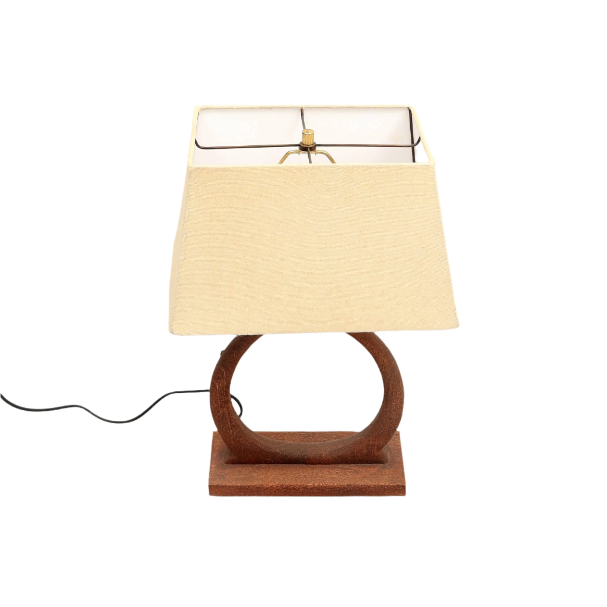 Decorative Table Lamp with Wooden Base - Image 4