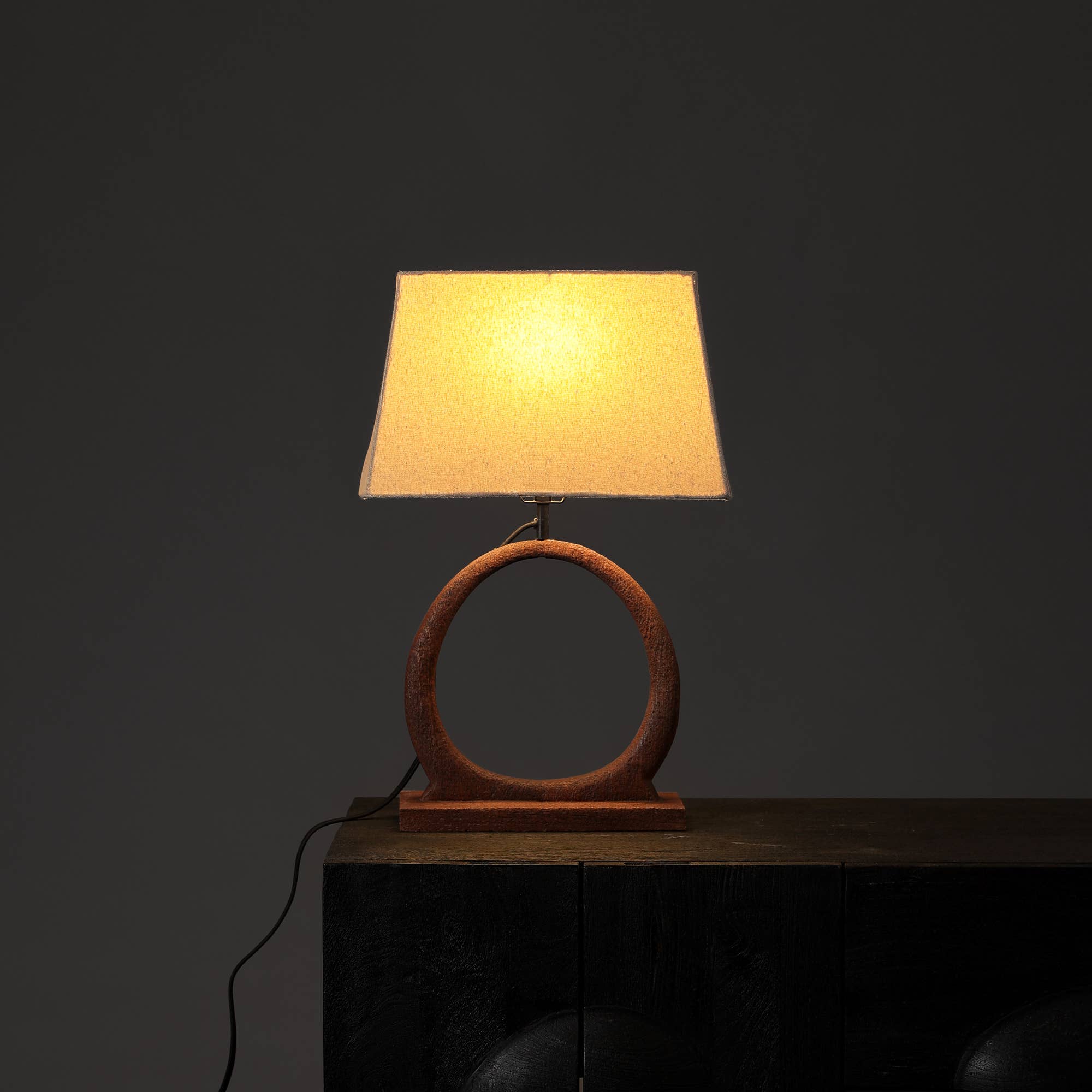 Decorative Table Lamp with Wooden Base - Image 6