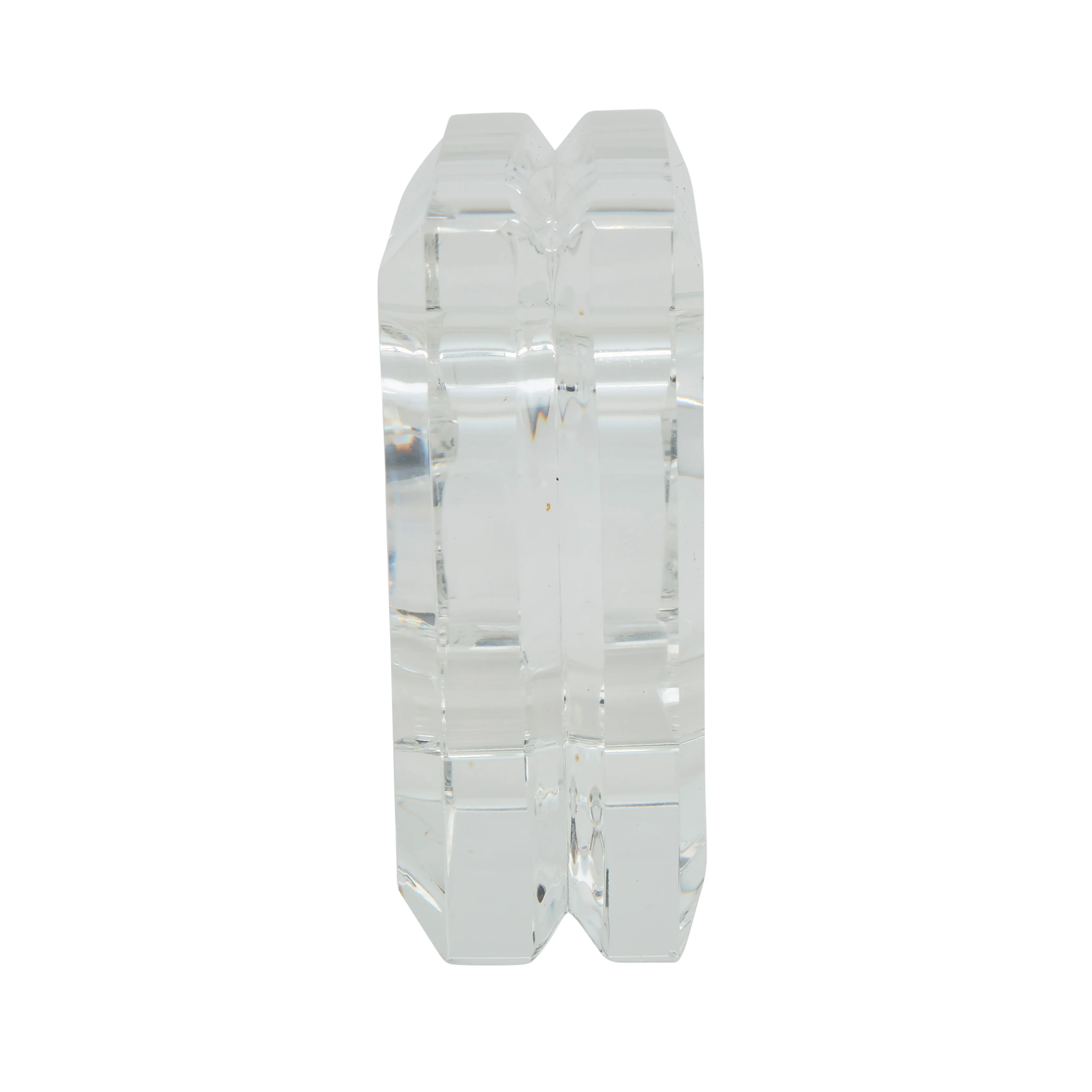 Double Block Shape Glass Crystal Napkin Ring, Set of 4 - Image 4