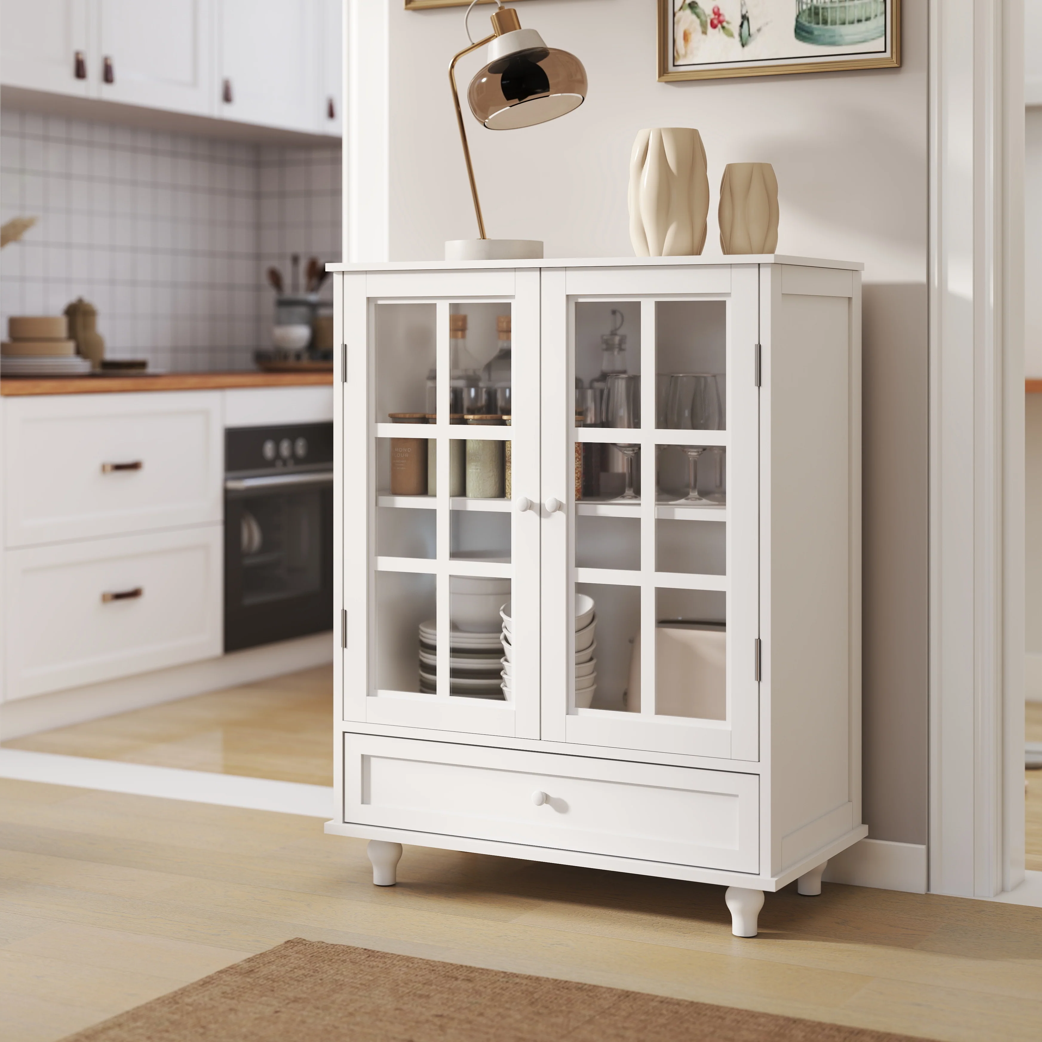 Double Glass Door Accent Cabinet - Image 96