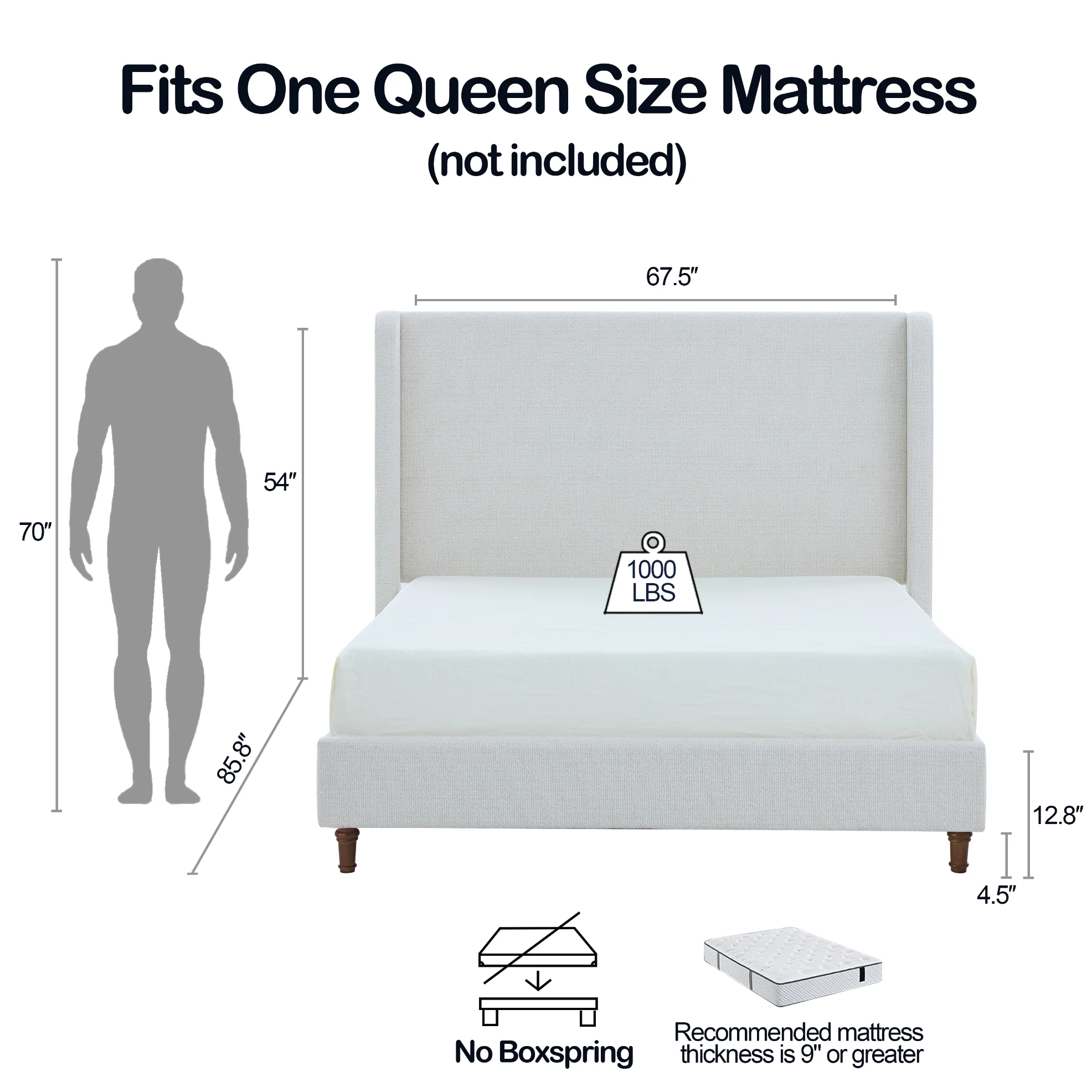 Harper Tall Headboard Upholstered Bed - Image 10