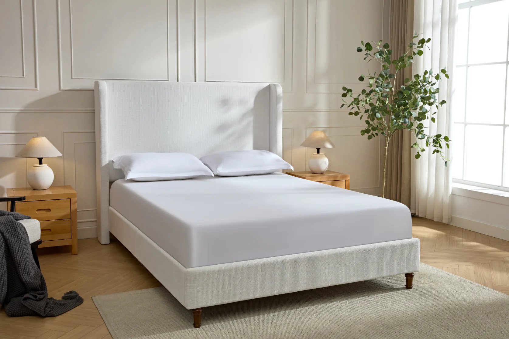 Harper Tall Headboard Upholstered Bed - Image 24