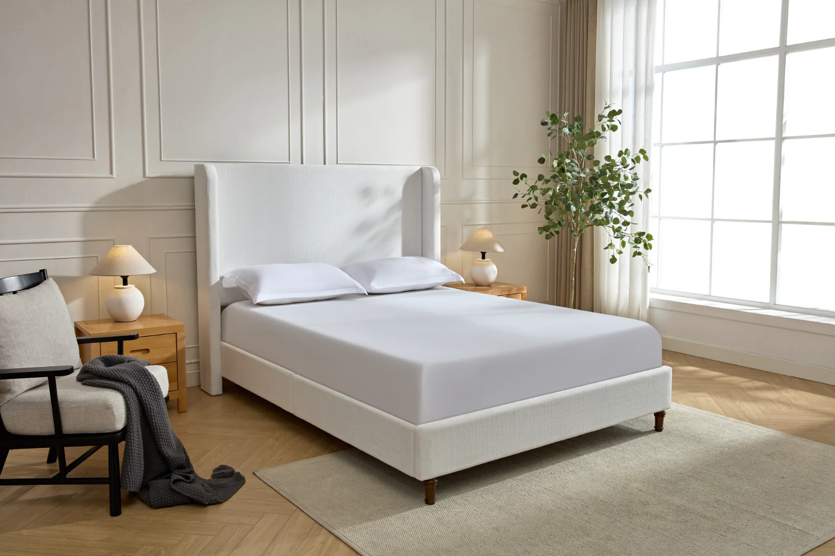 Harper Tall Headboard Upholstered Bed - Image 25
