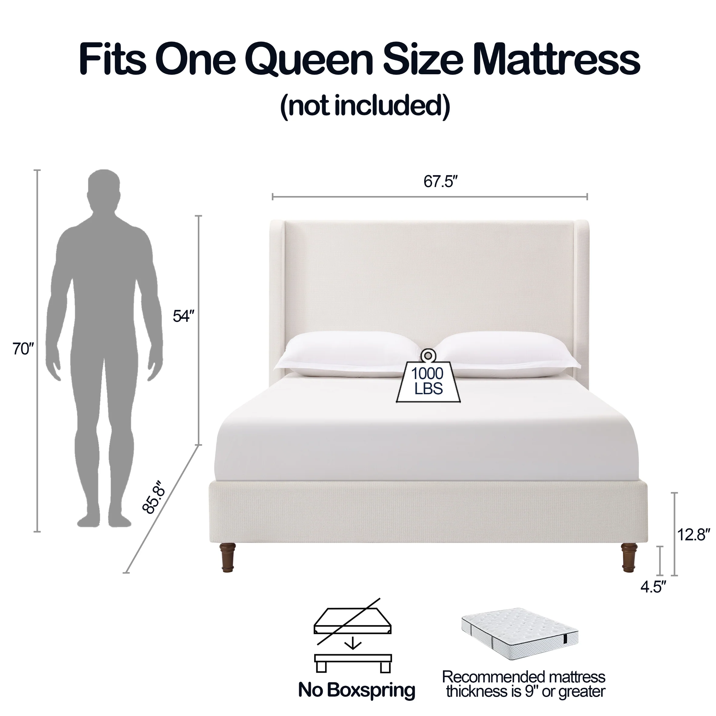 Harper Tall Headboard Upholstered Bed - Image 29
