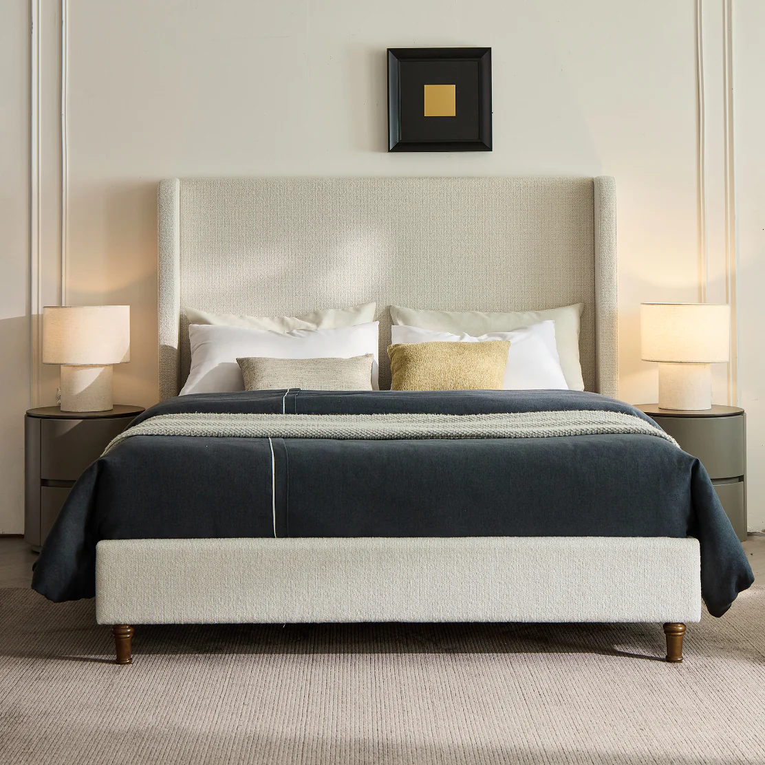 Harper Tall Headboard Upholstered Bed - Image 3