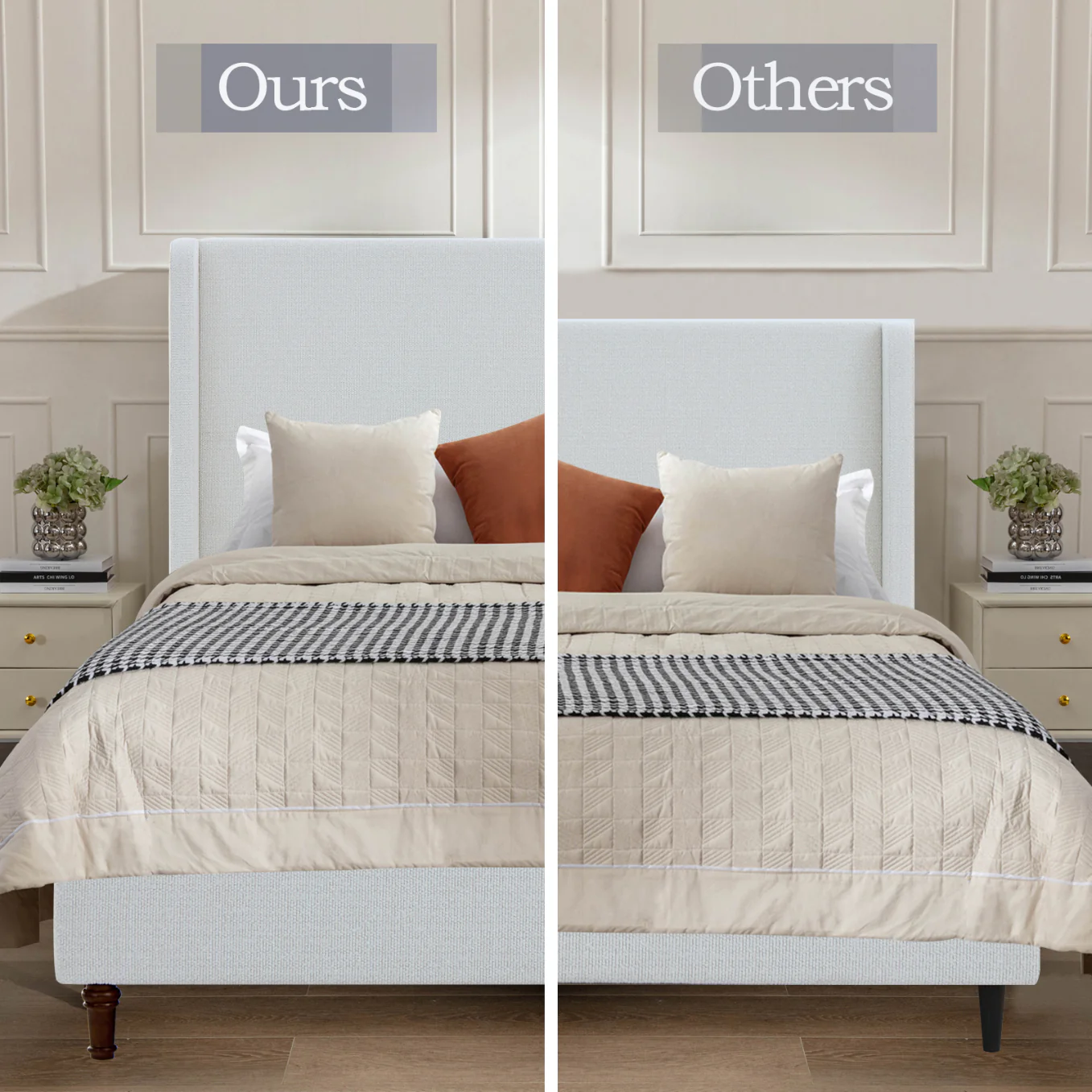 Harper Tall Headboard Upholstered Bed - Image 8