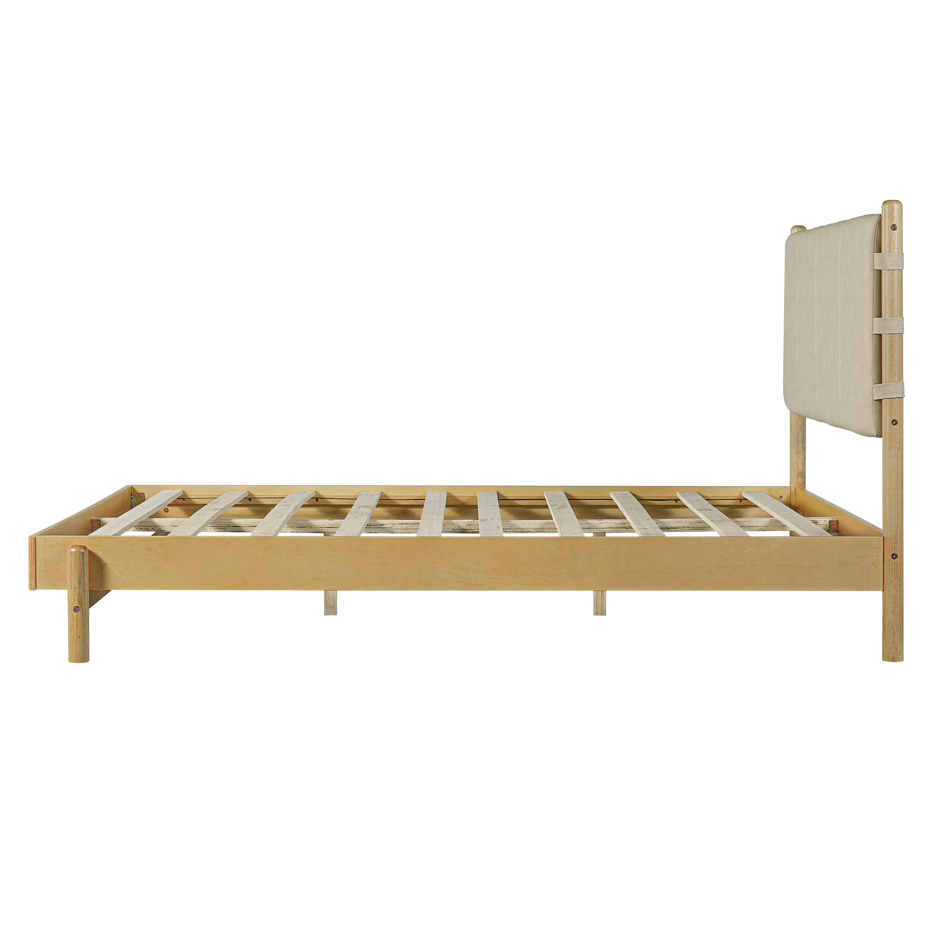 Premium Rubber Wood Platform Bed Frame with Headboard - Image 38