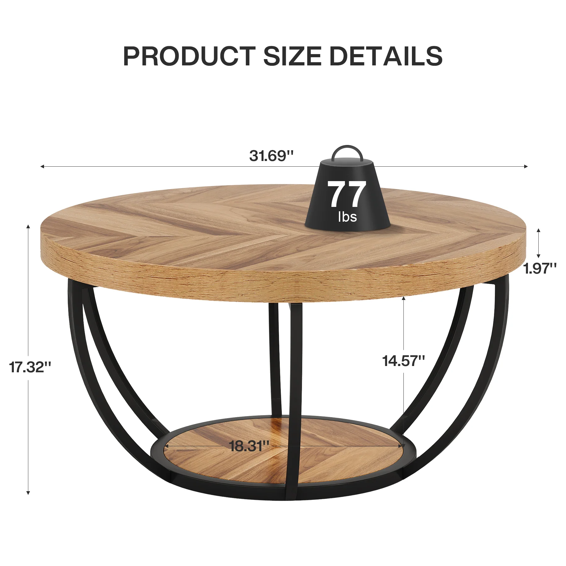 Pendleton Round Coffee Table - Image 3
