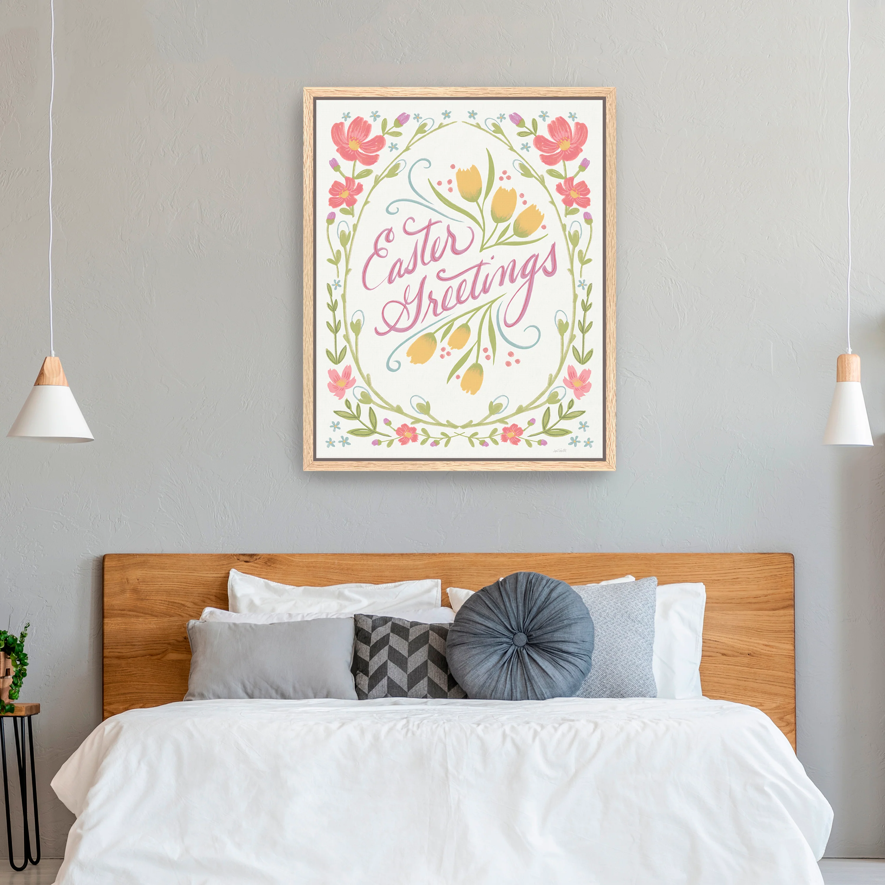 Easter Greetings I Light Canvas Giclee - Image 2