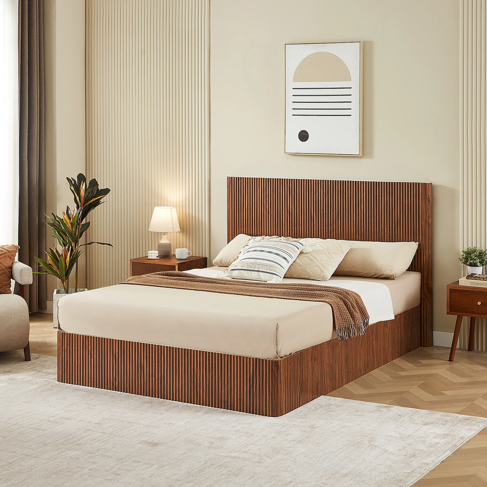 Fluted Lift Up Storage Bed - Image 19