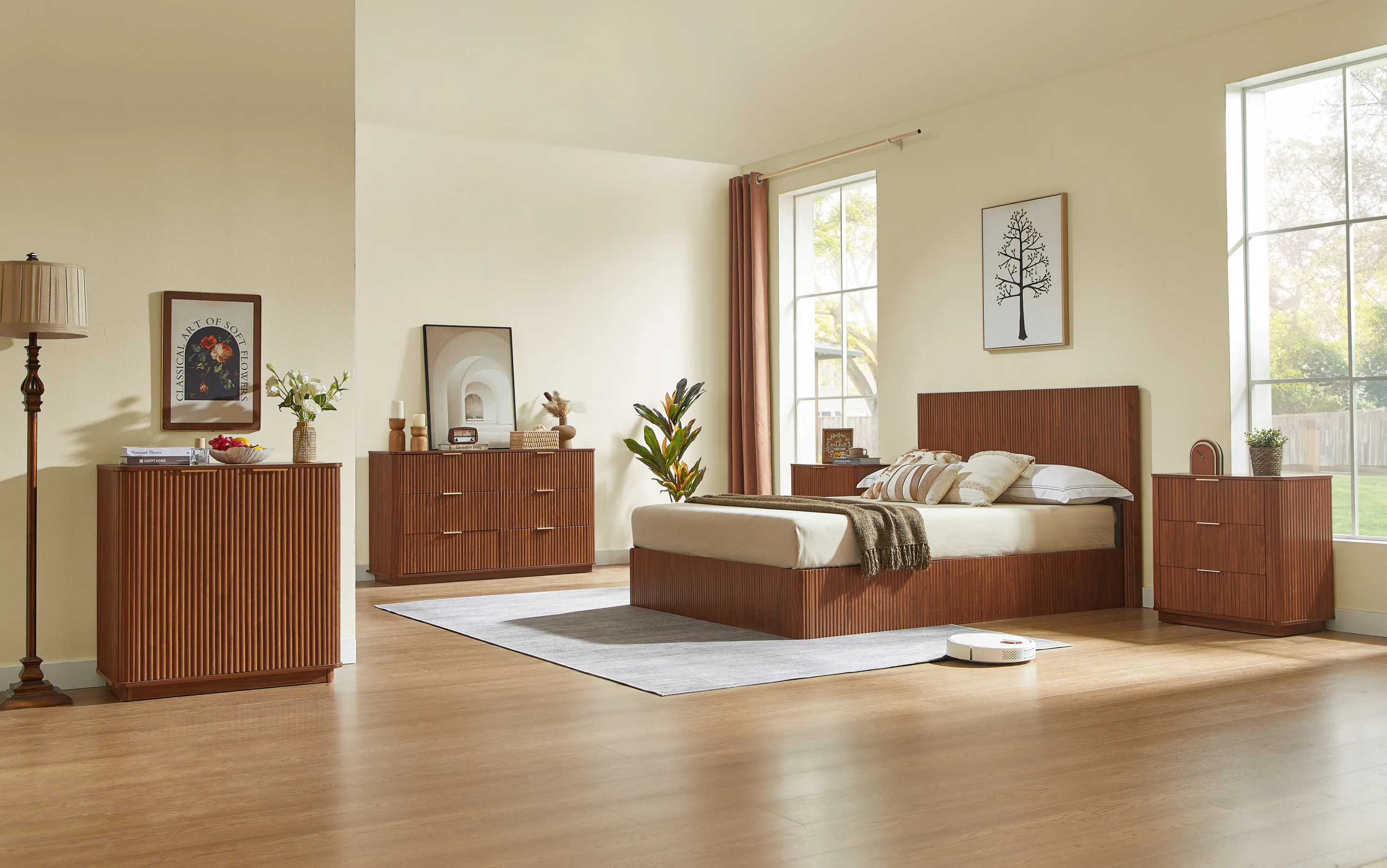 Fluted Lift Up Storage Bed - Image 6