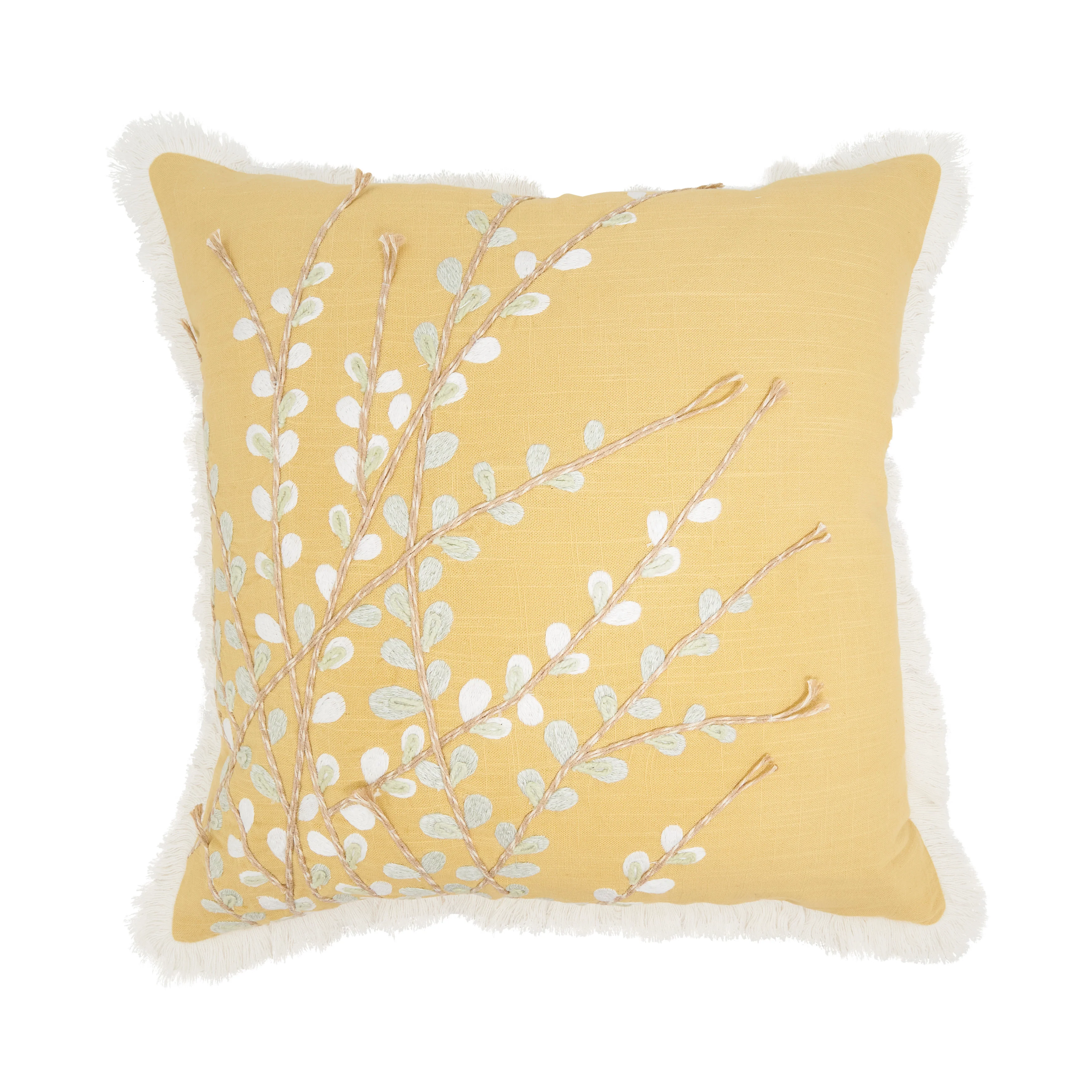 Elegant Embroidered Floral Pillow - Image 21