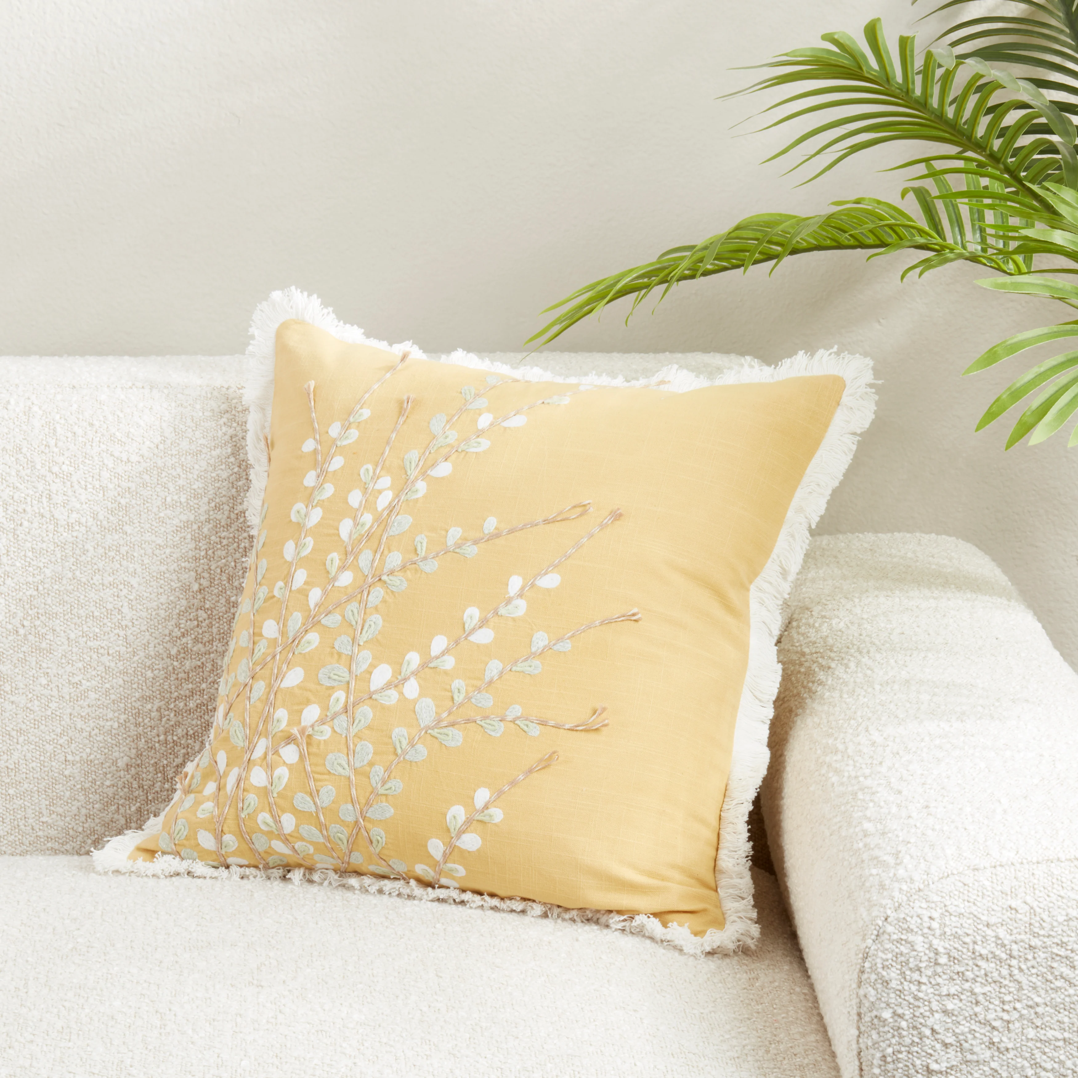 Elegant Embroidered Floral Pillow - Image 24