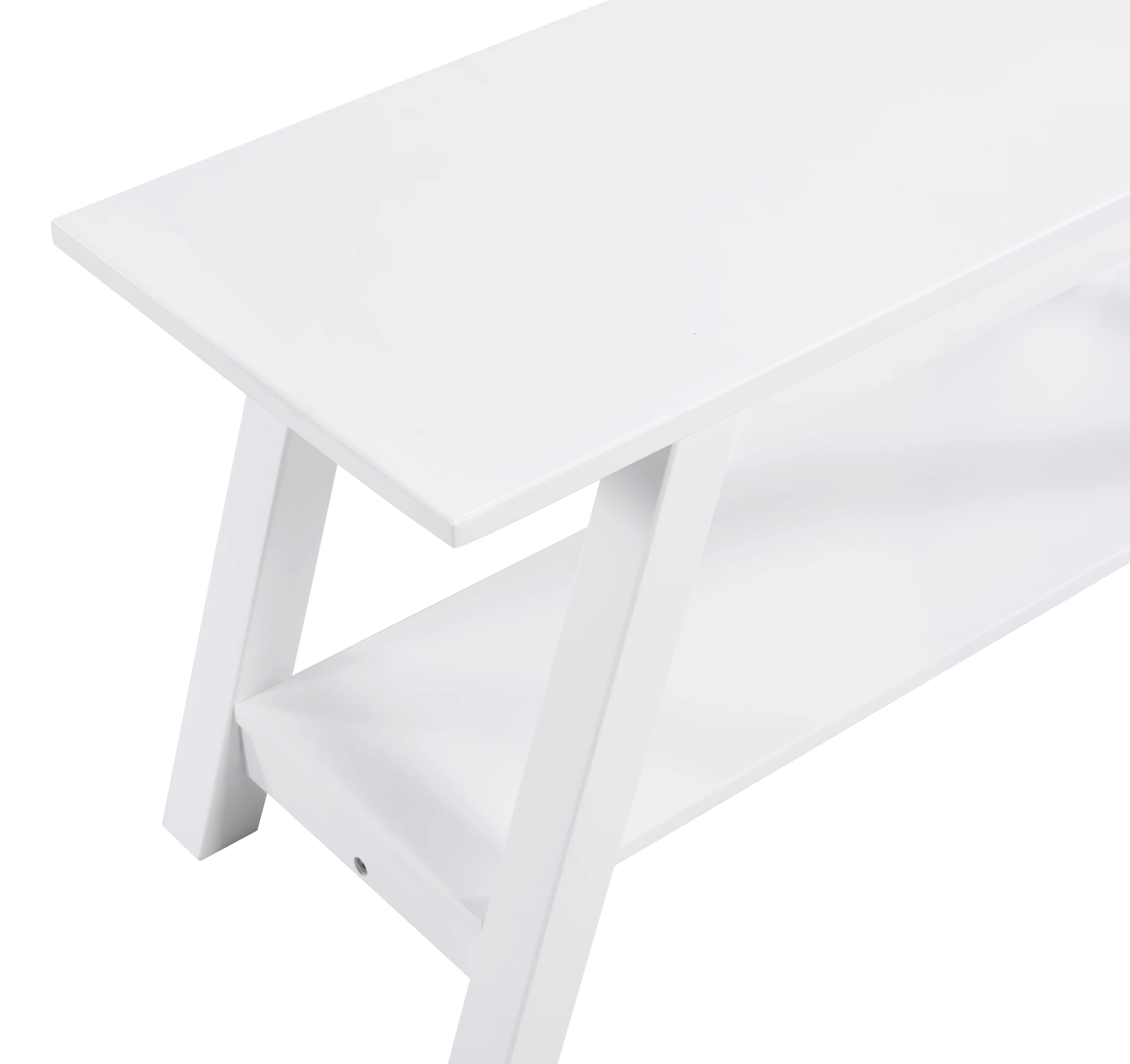 Elyz Solid Wood Bench with Shelf - Image 4