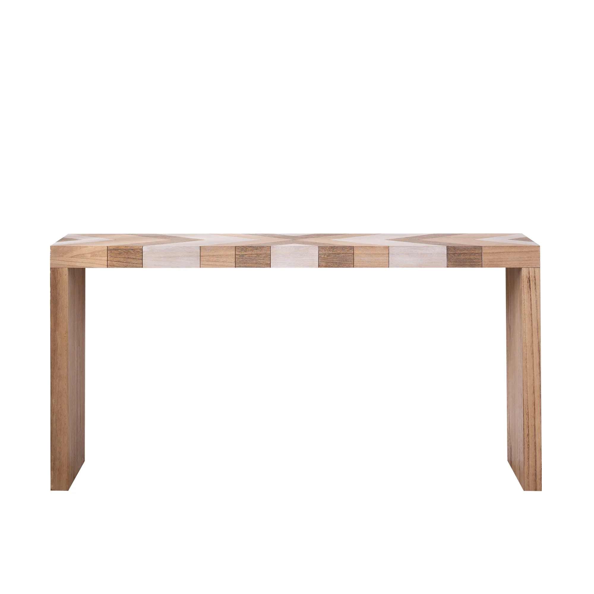 Entryway Table with Chevron Patterned Top - Image 9