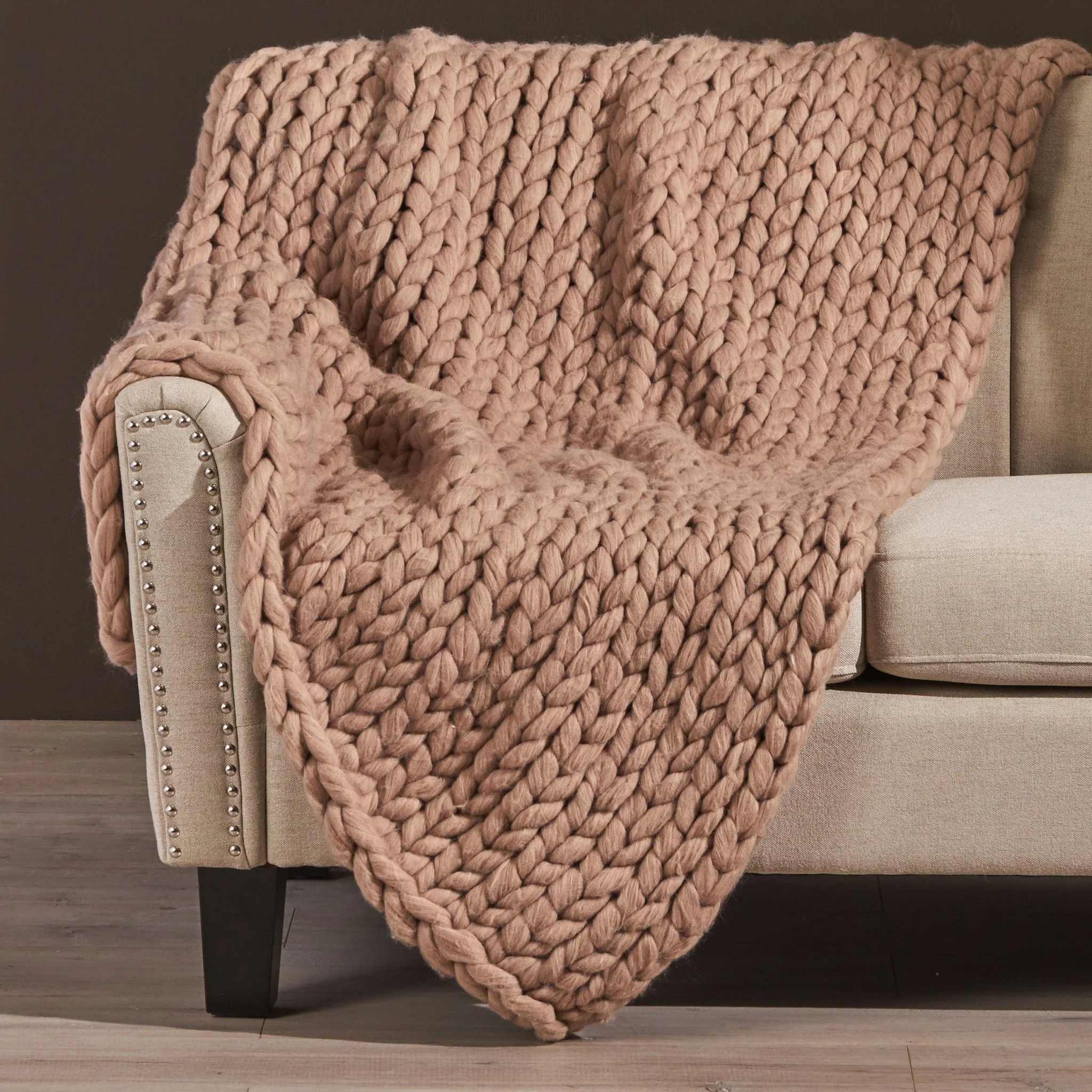 Estyl Knitted Braid Pattern Throw Blanket - Image 17