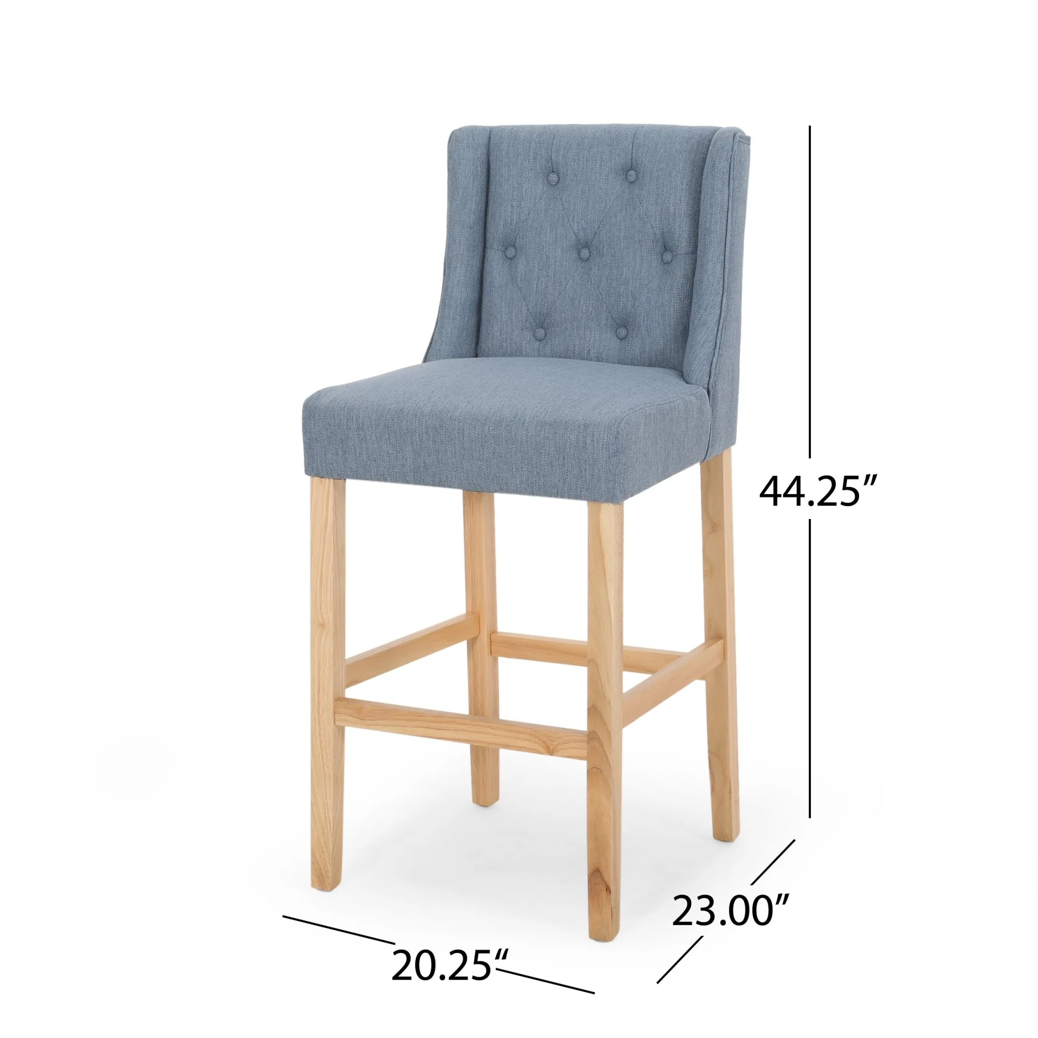 Ethereon Fabric Tufted Counter Stool, Set of 2 - Image 9