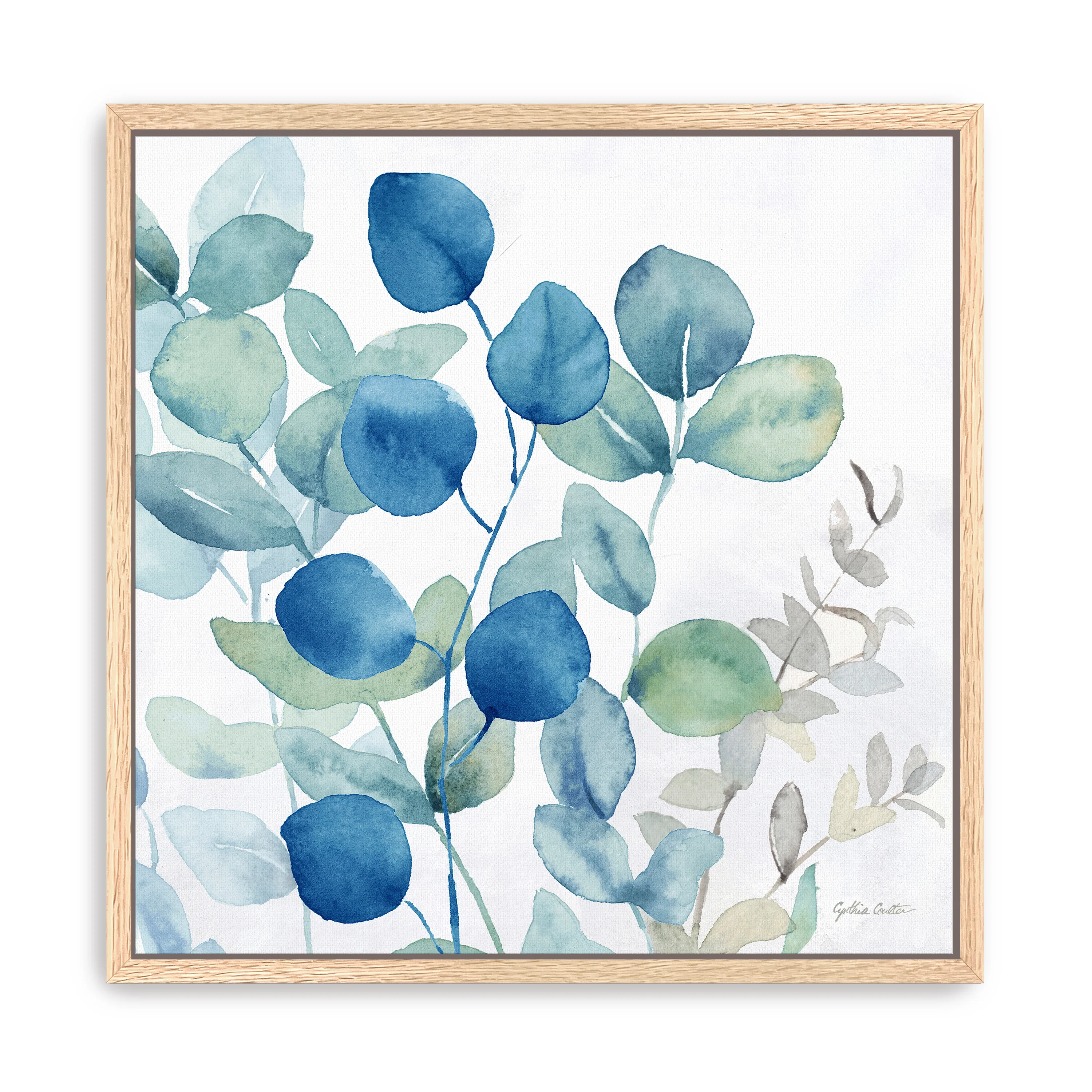 Eucalyptus Leaves Navy I Canvas Giclee - Image 8
