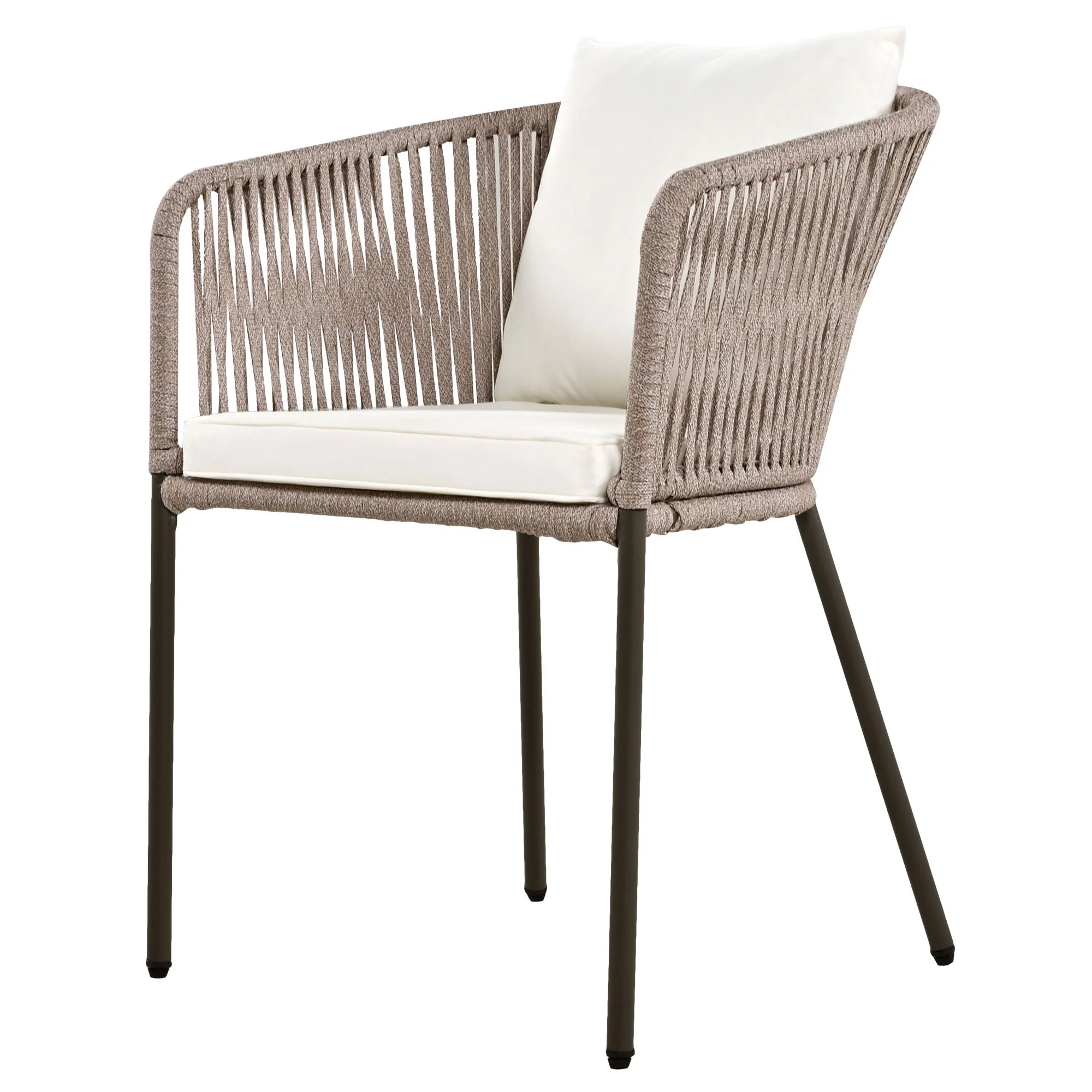 Exalted 7-Piece Outdoor Dining Set with Curved Back Chair and Rectangle Table - Image 6