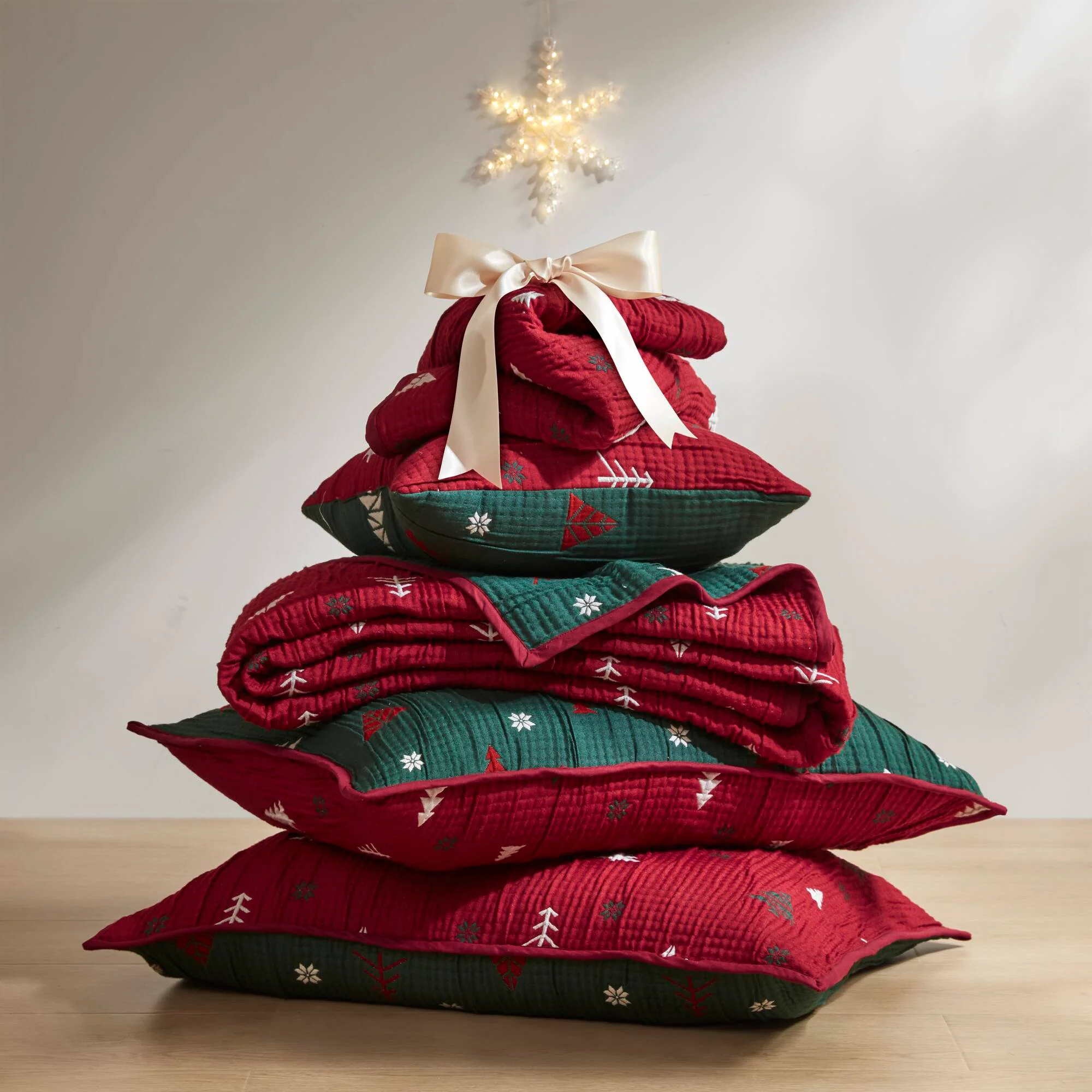 Red Winter Throw Set - Image 2