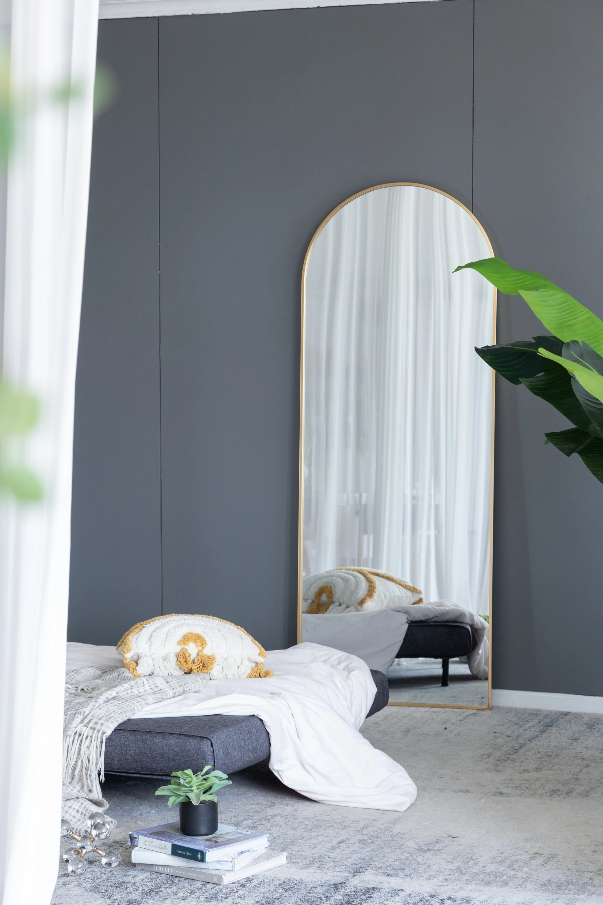Celine Gold Arch Floor Mirror - Image 11