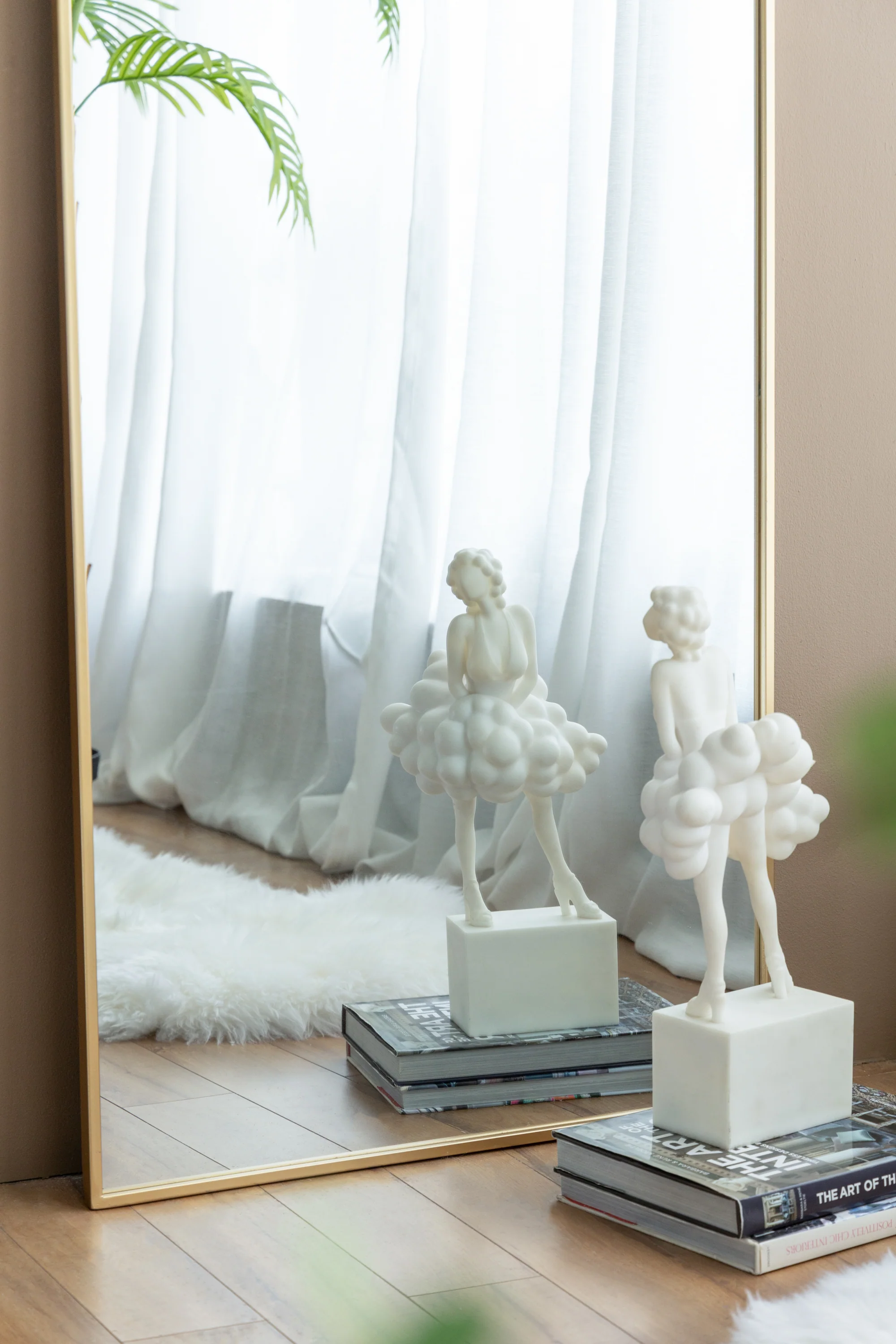 Celine Gold Arch Floor Mirror - Image 6