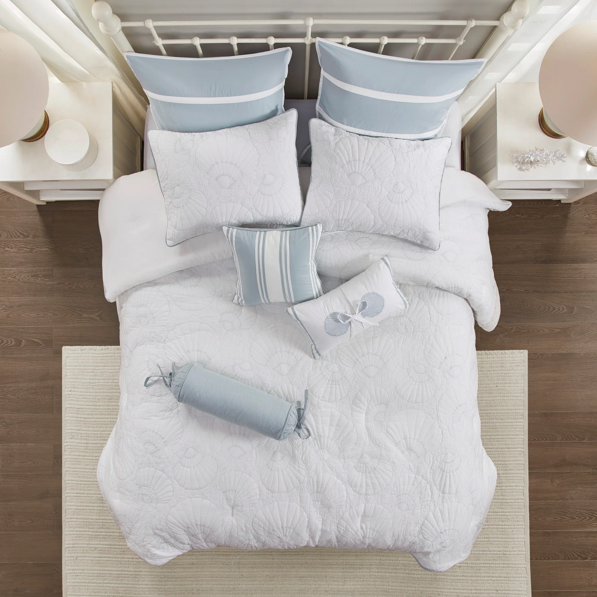 Embroidered Seashell Harbor Comforter Set - Image 2