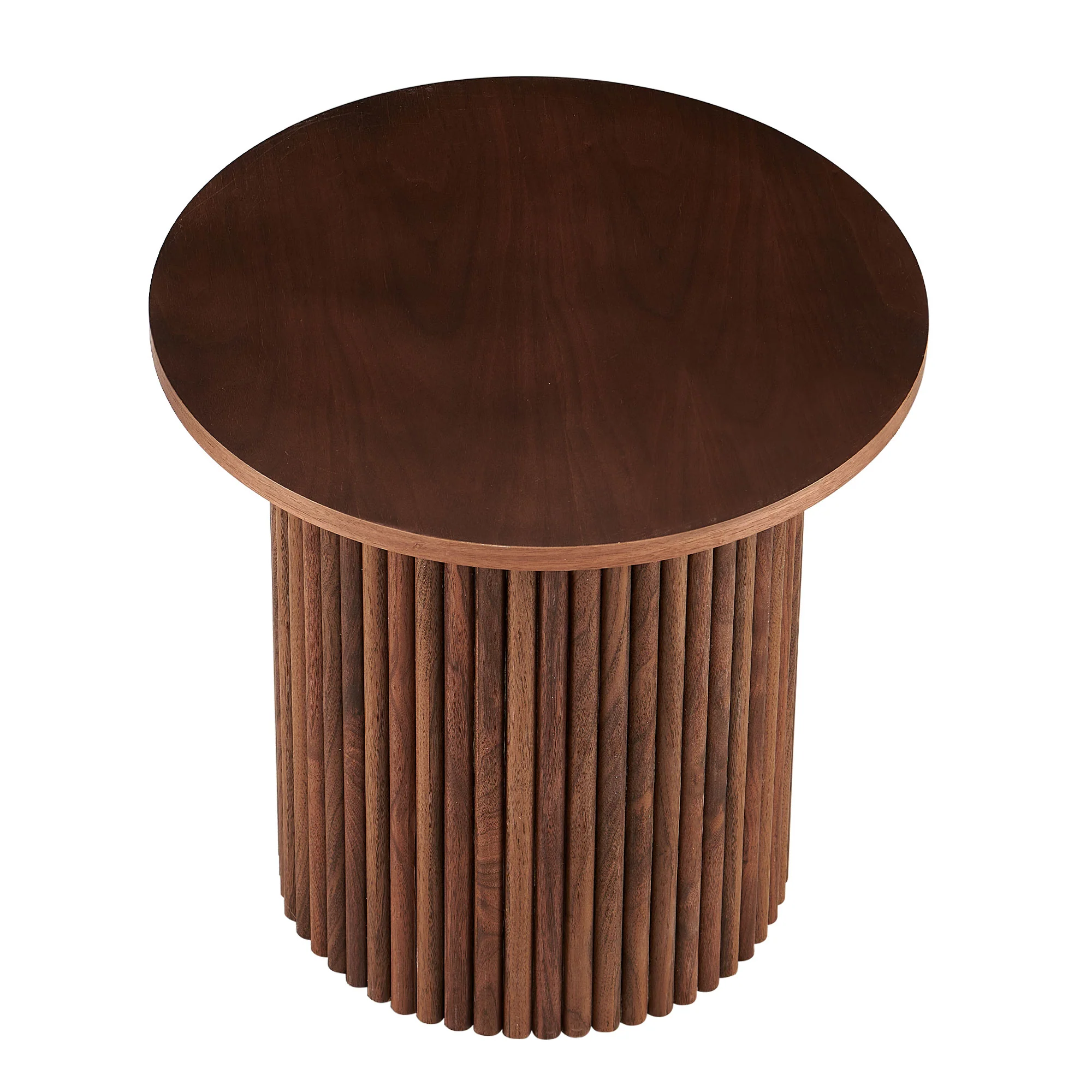 Fantasia Round Coffee Table with Column Design - Image 4