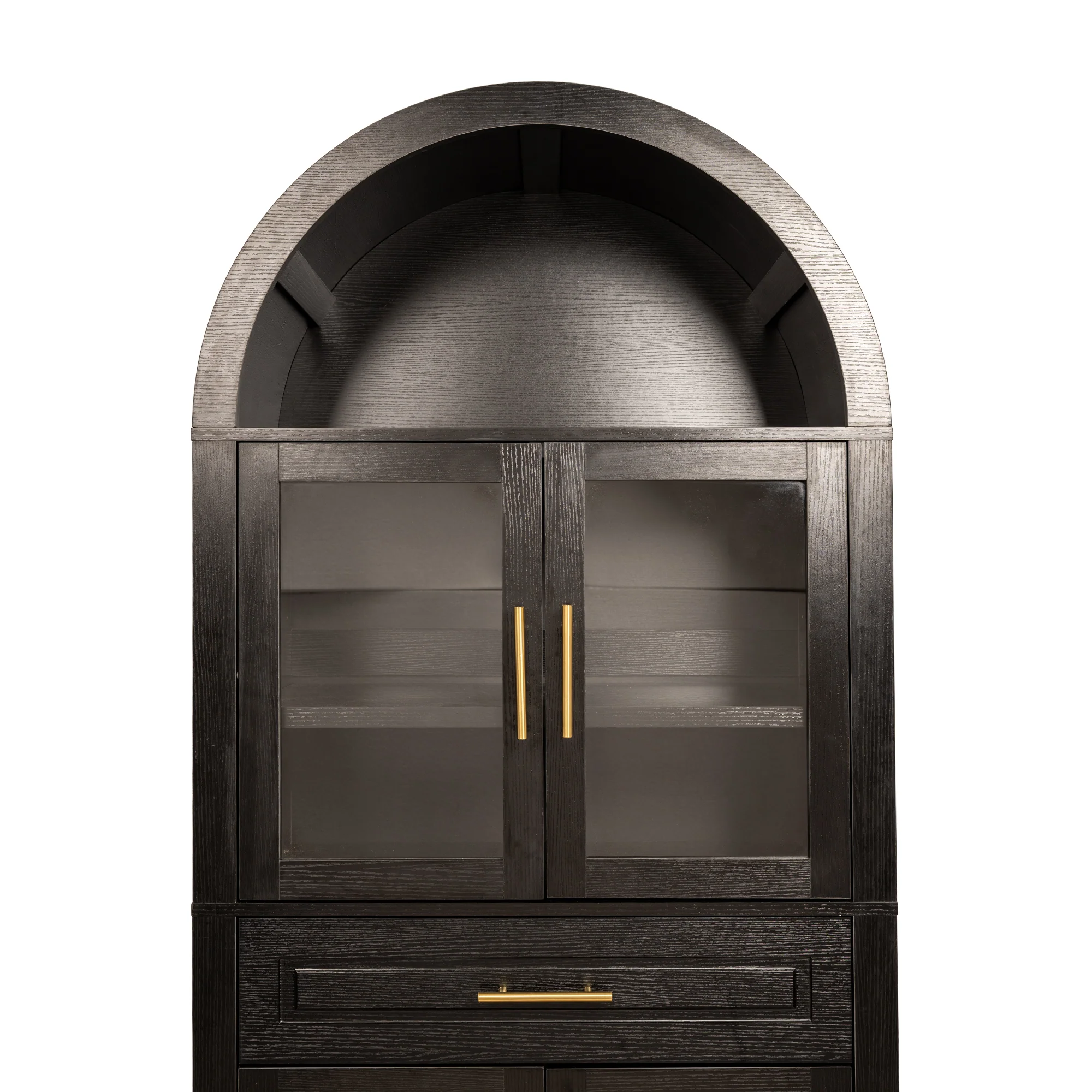 Farmhouse Arched Strage Cabinet with Glass Doors - Image 19