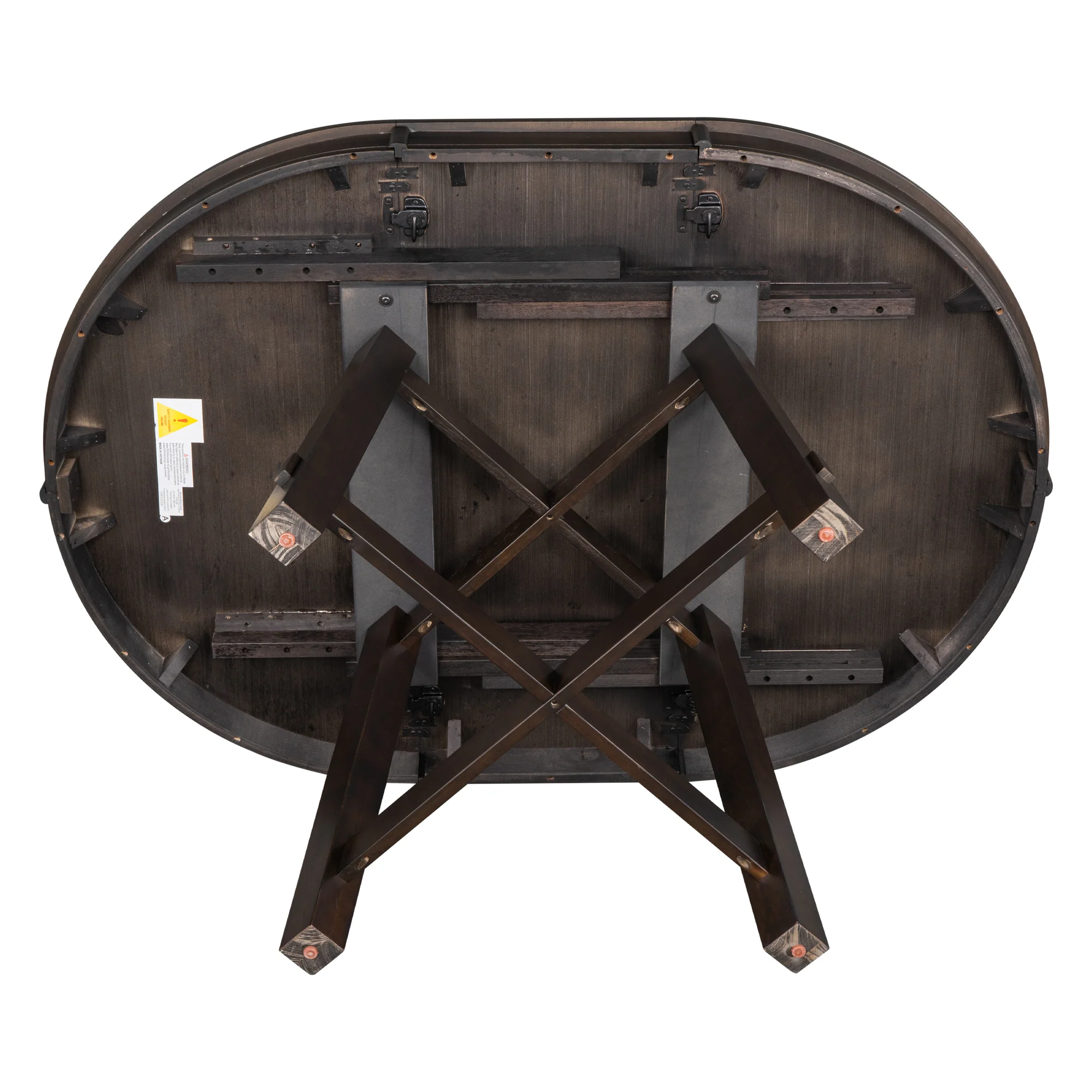 Farmhouse Round Extendable Dining Table with 16" Leaf - Image 14