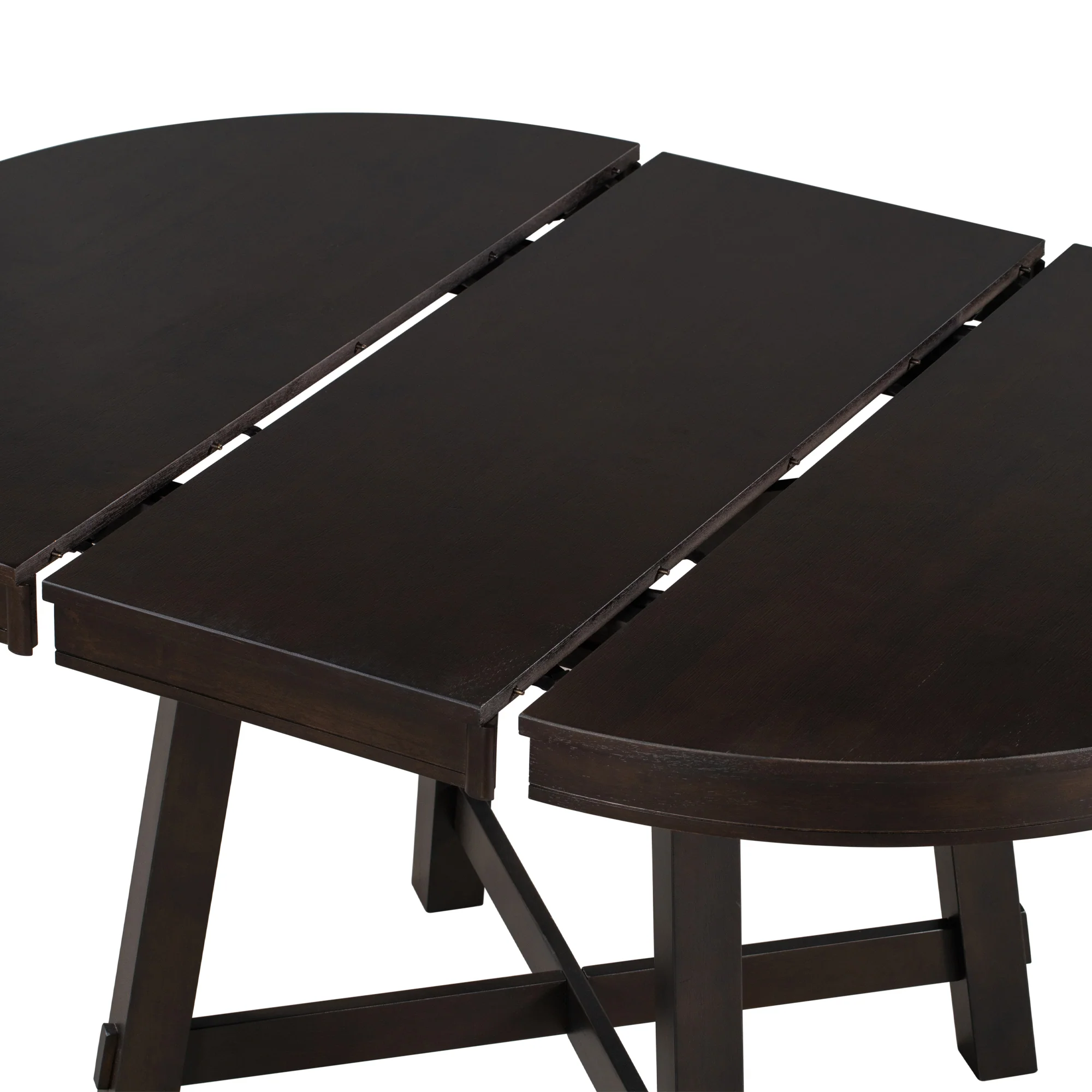 Farmhouse Round Extendable Dining Table with 16" Leaf - Image 9