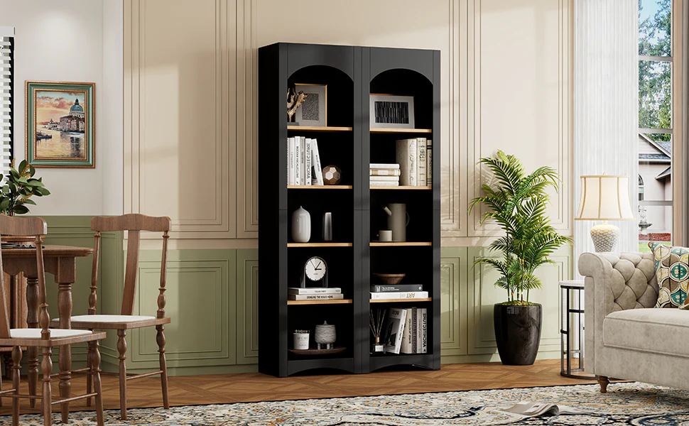 Farmhouse Two-Tone Storage Cabinet with Adjustable Shelves - Image 12