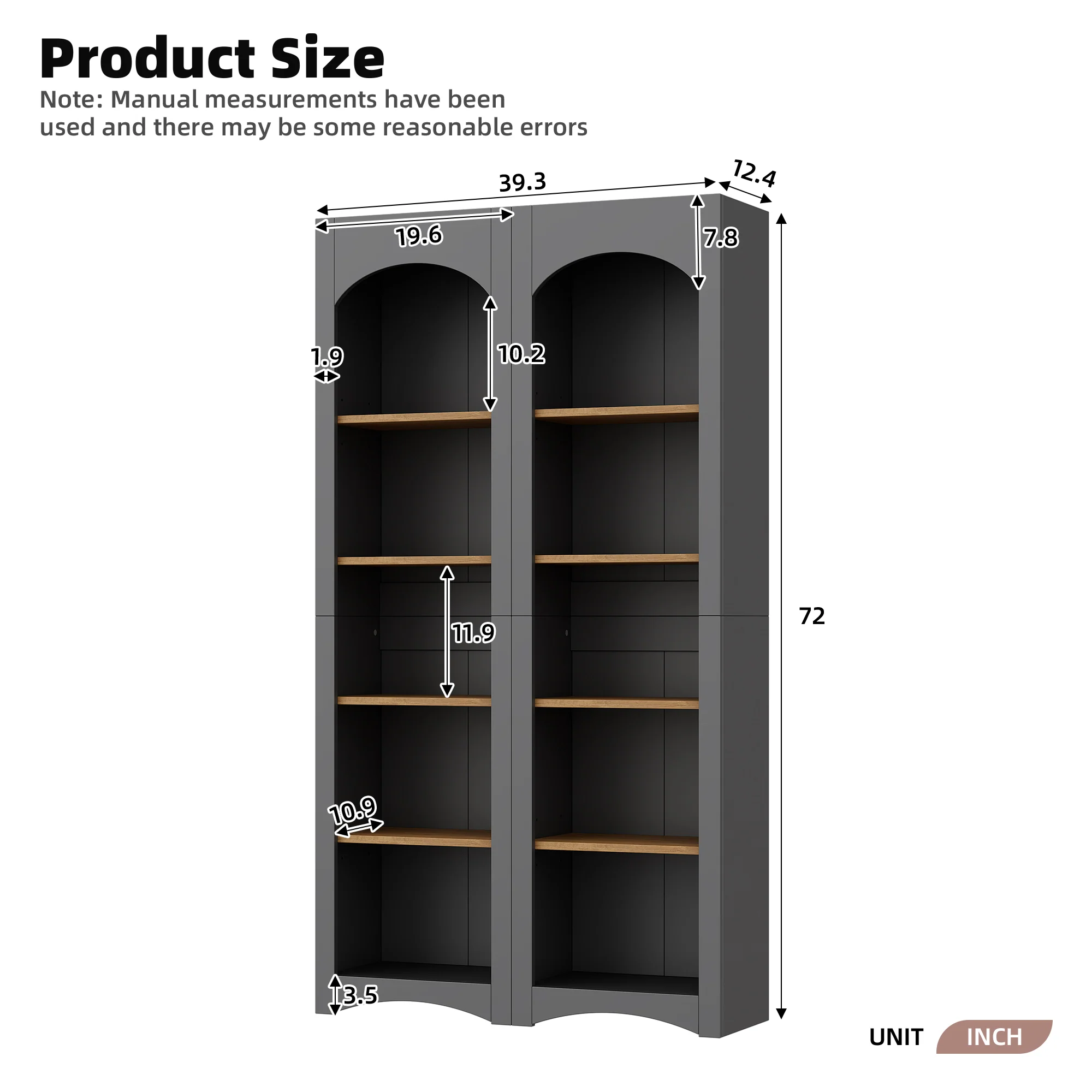 Farmhouse Two-Tone Storage Cabinet with Adjustable Shelves - Image 23