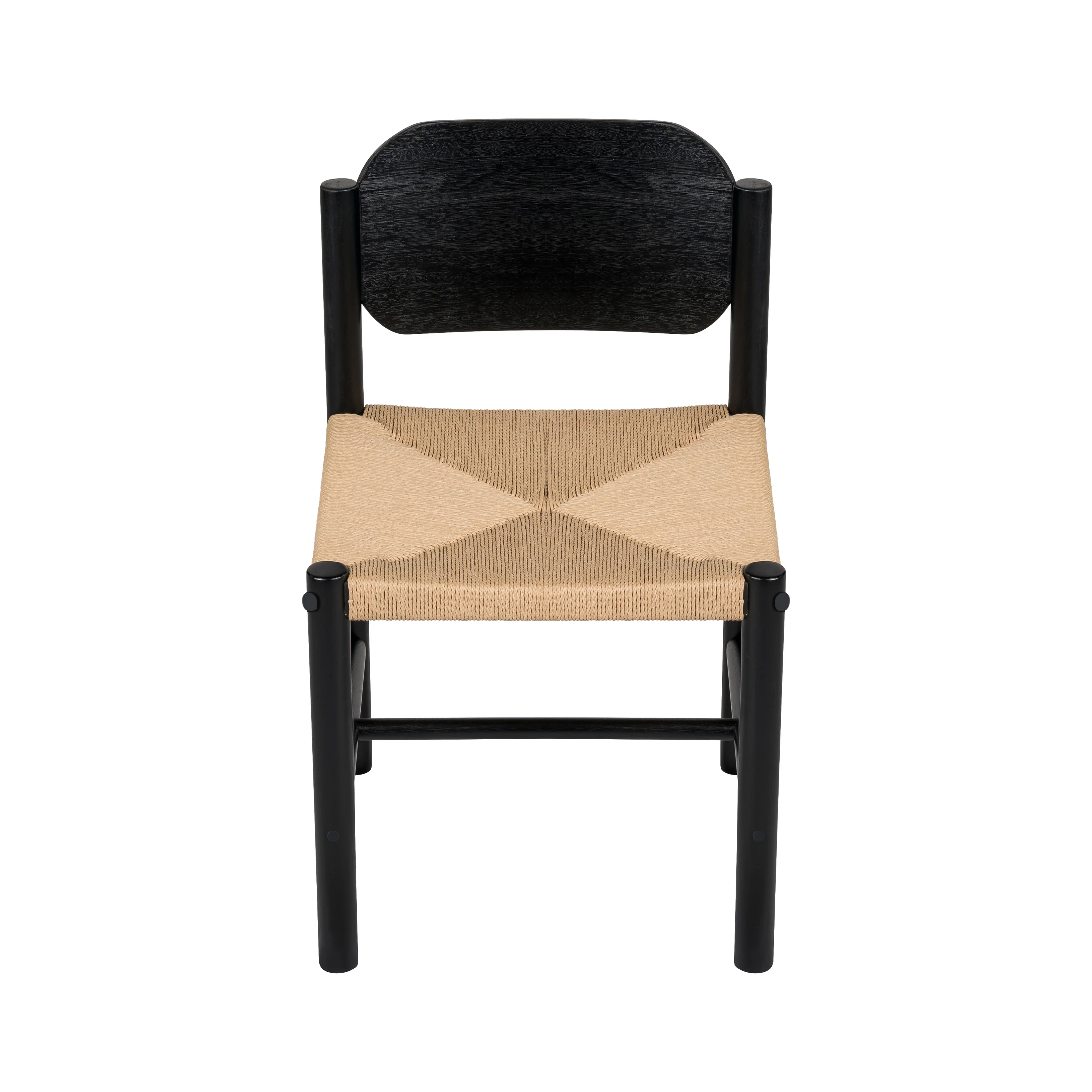 Farmington Wooden Dining Chairs with Beige Paper Rope Weave Seat, Set of 2 - Image 15