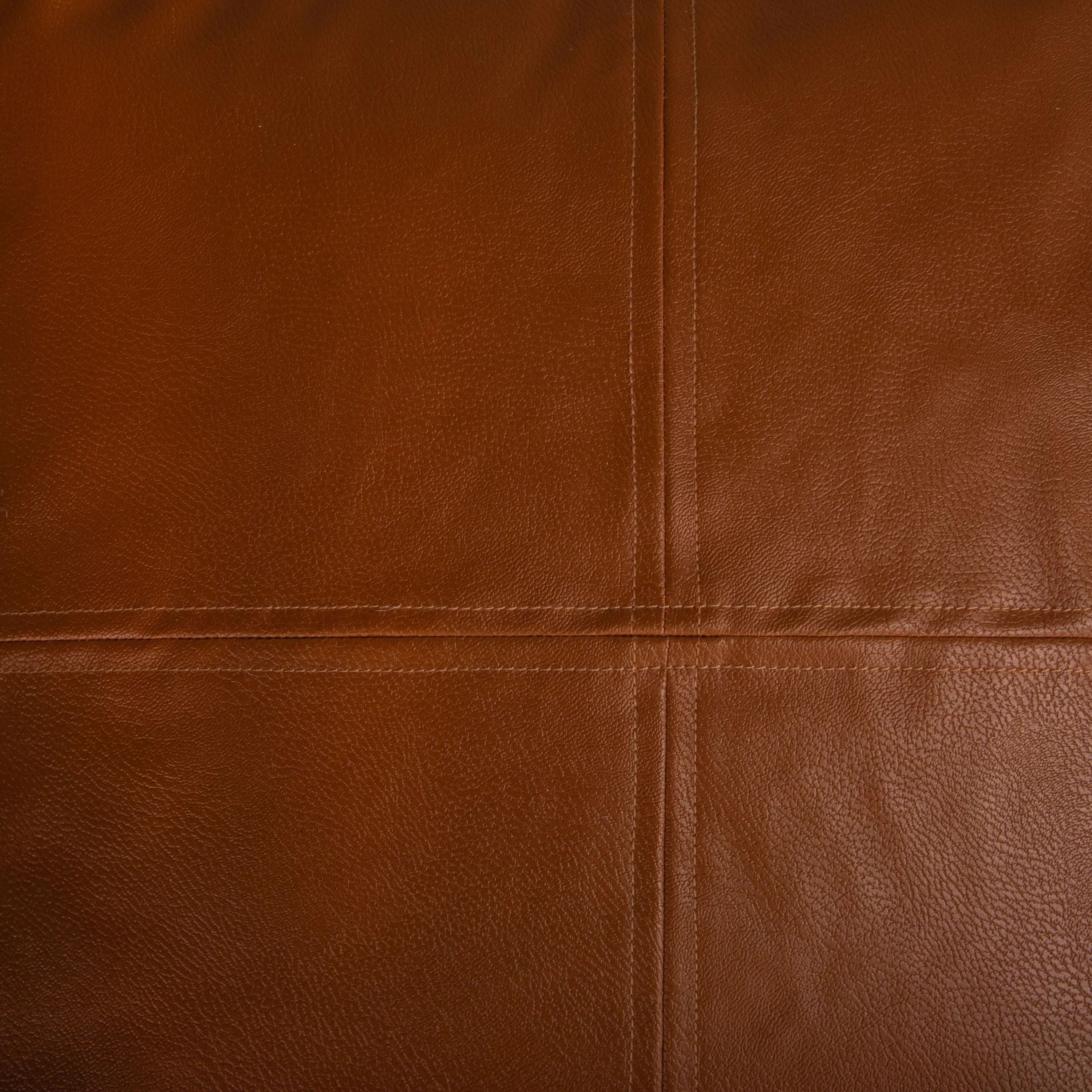 Faux Leather Solid Decorative Pouf - Image 6