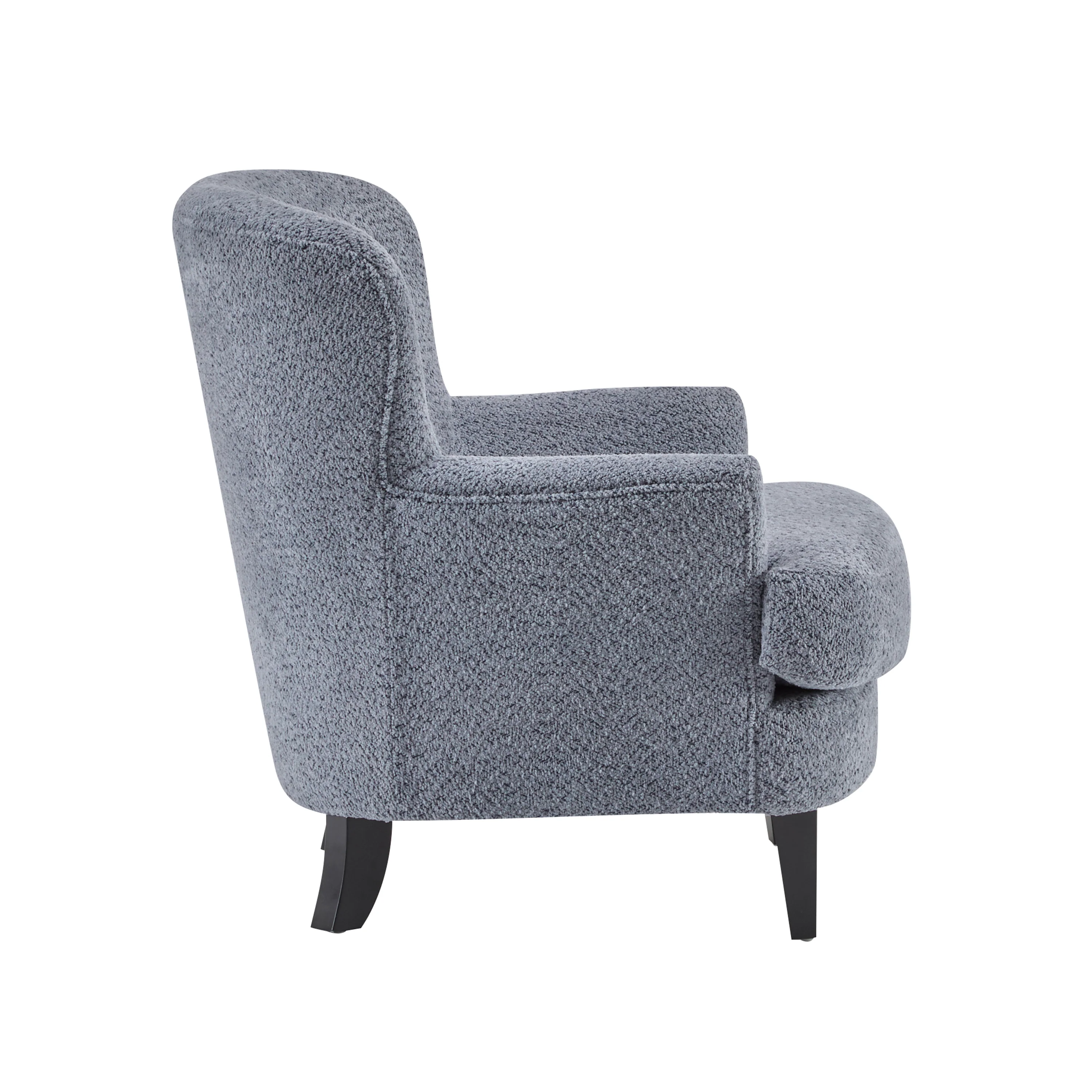 Gerald Boucle Upholstered Club Chair and Ottoman Set - Image 25