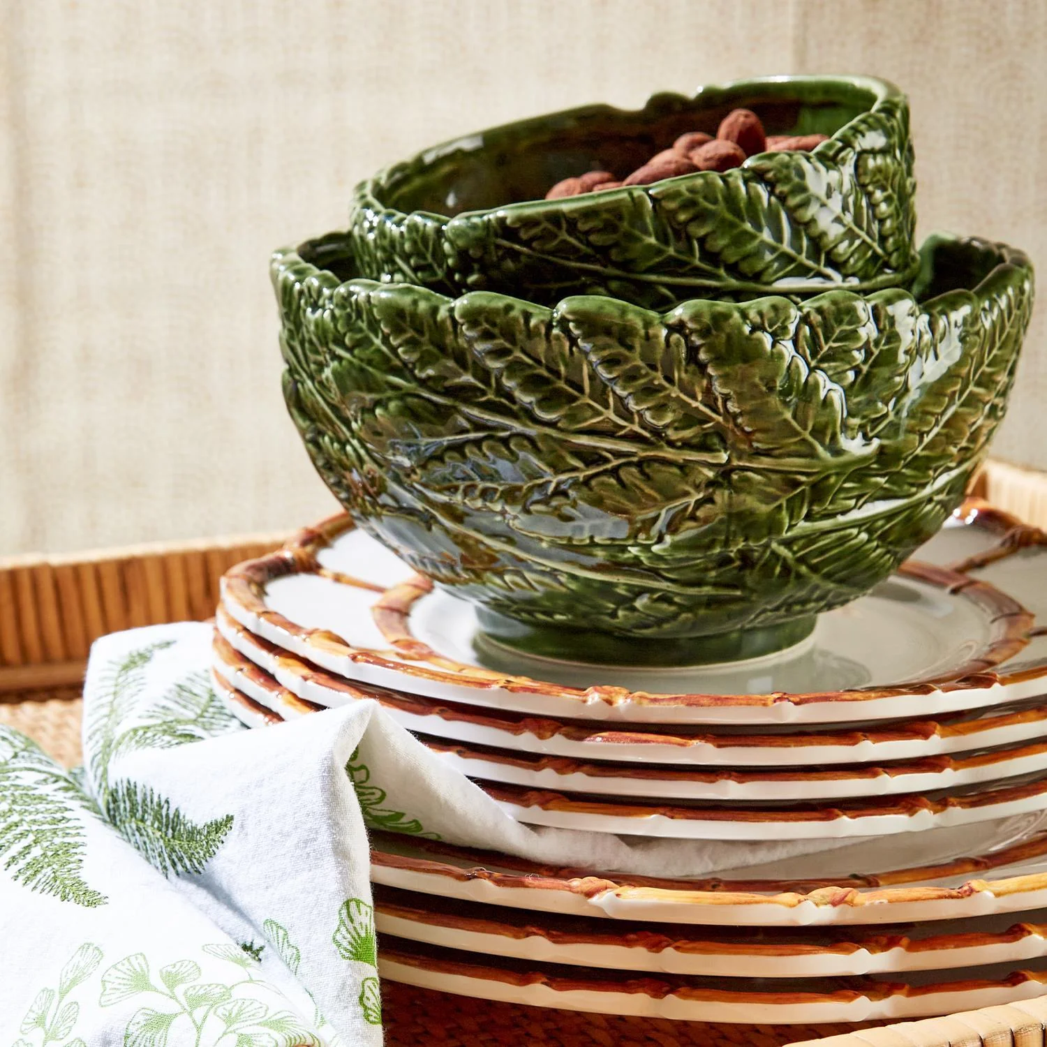 Fern Leaf Bowls, Set of 2 - Image 2