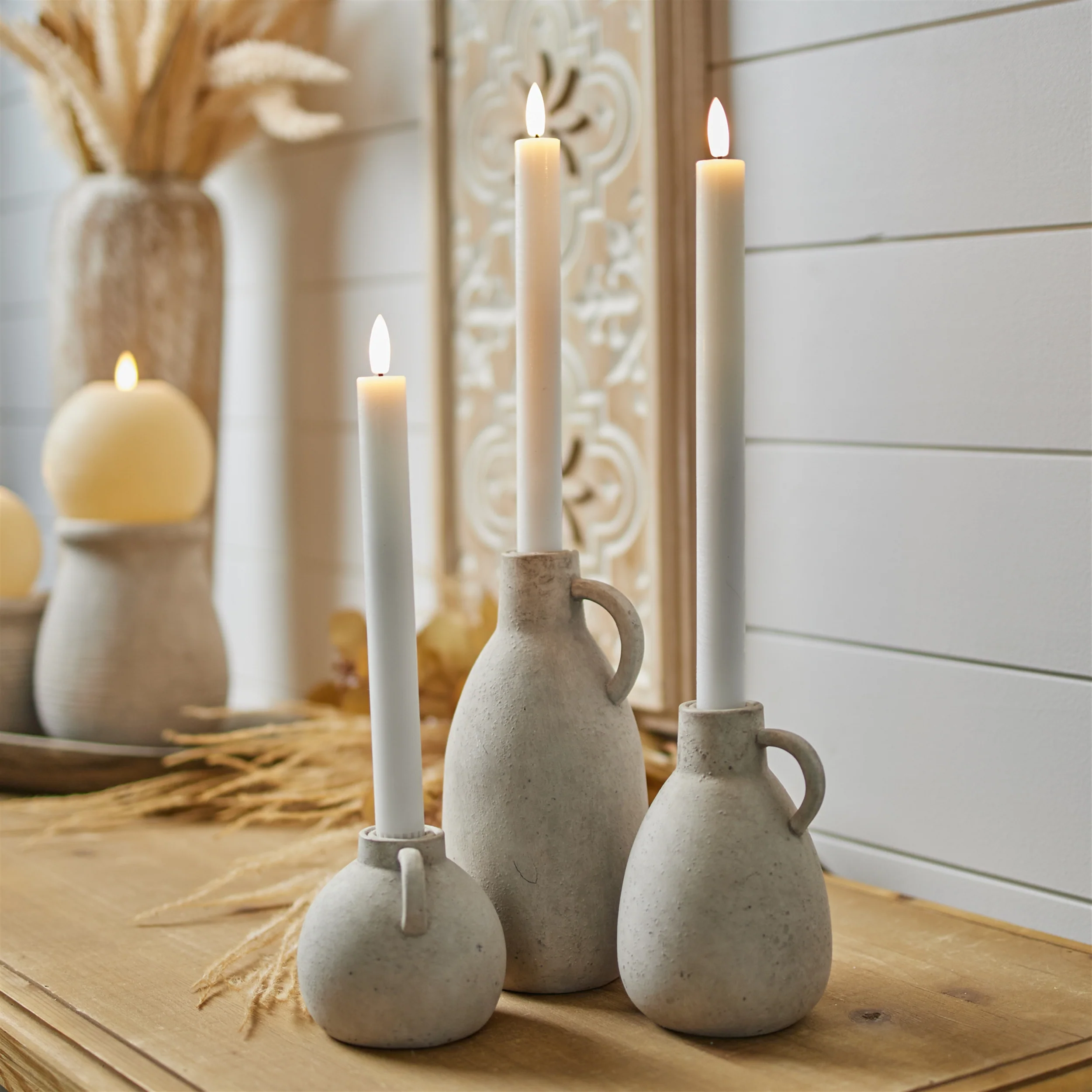 FIA Wick White Taper Candle, Set of 2 - Image 6