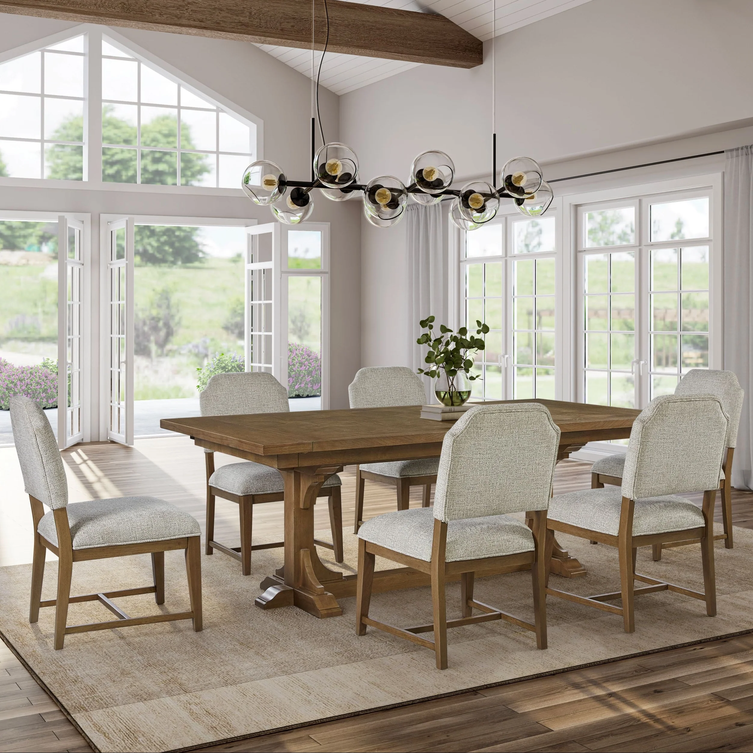 Finn Extendable Trestle Dining Table - Image 2