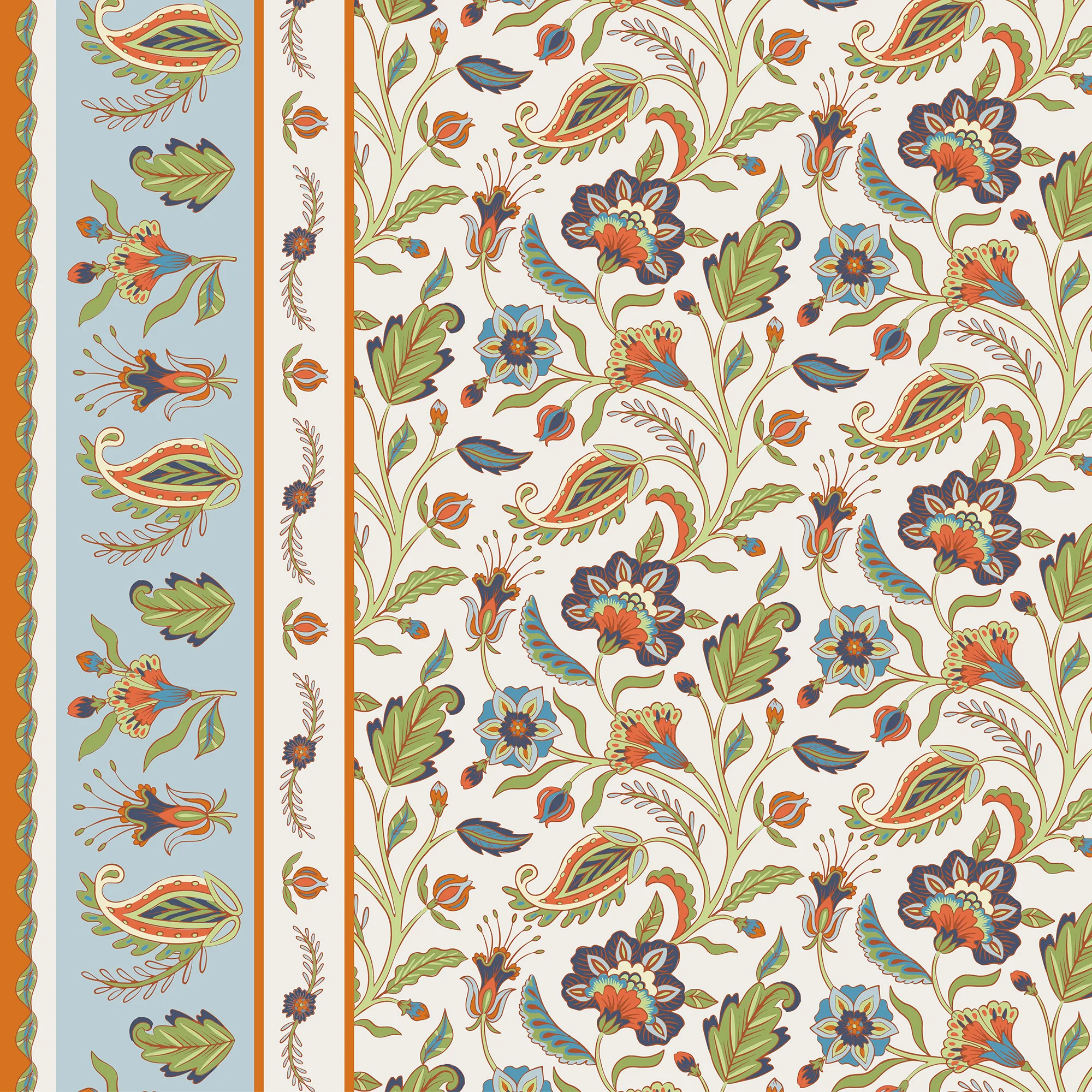 Floral Bordered Cotton Quilt Set - Image 14
