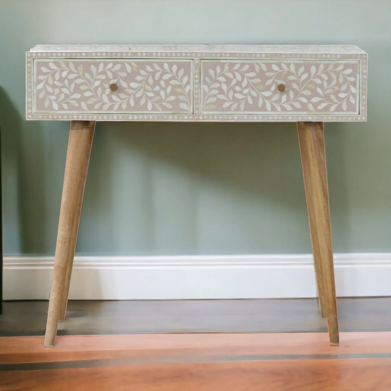Floral Pattern Console Table - Image 2