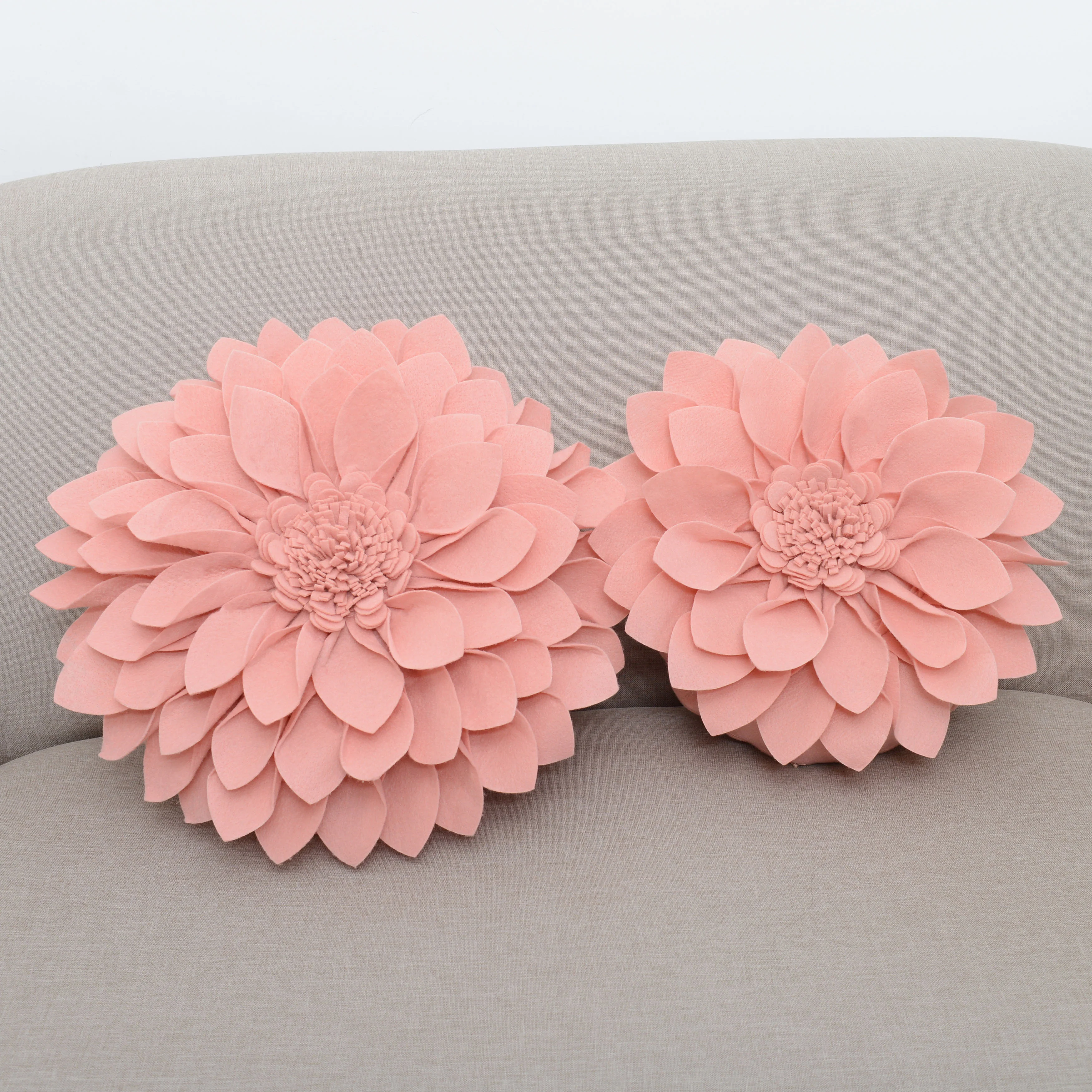 Flower Shaped Felt Throw Pillow - Image 43