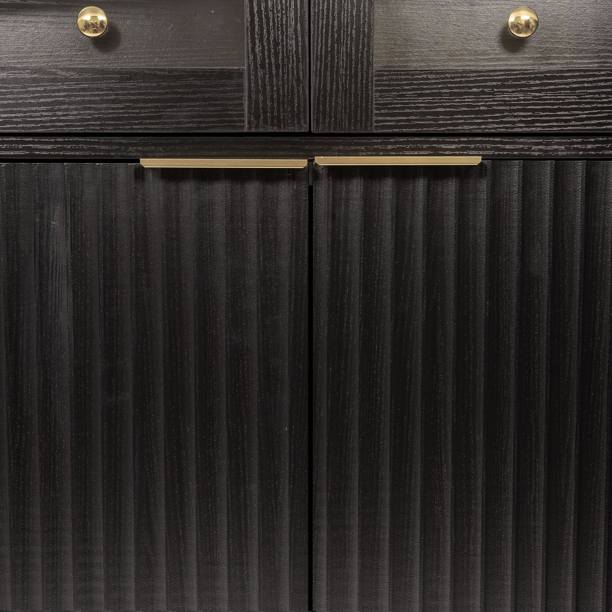 Fluted Arched Storage Cabinet with Adjustable Shelves - Image 21