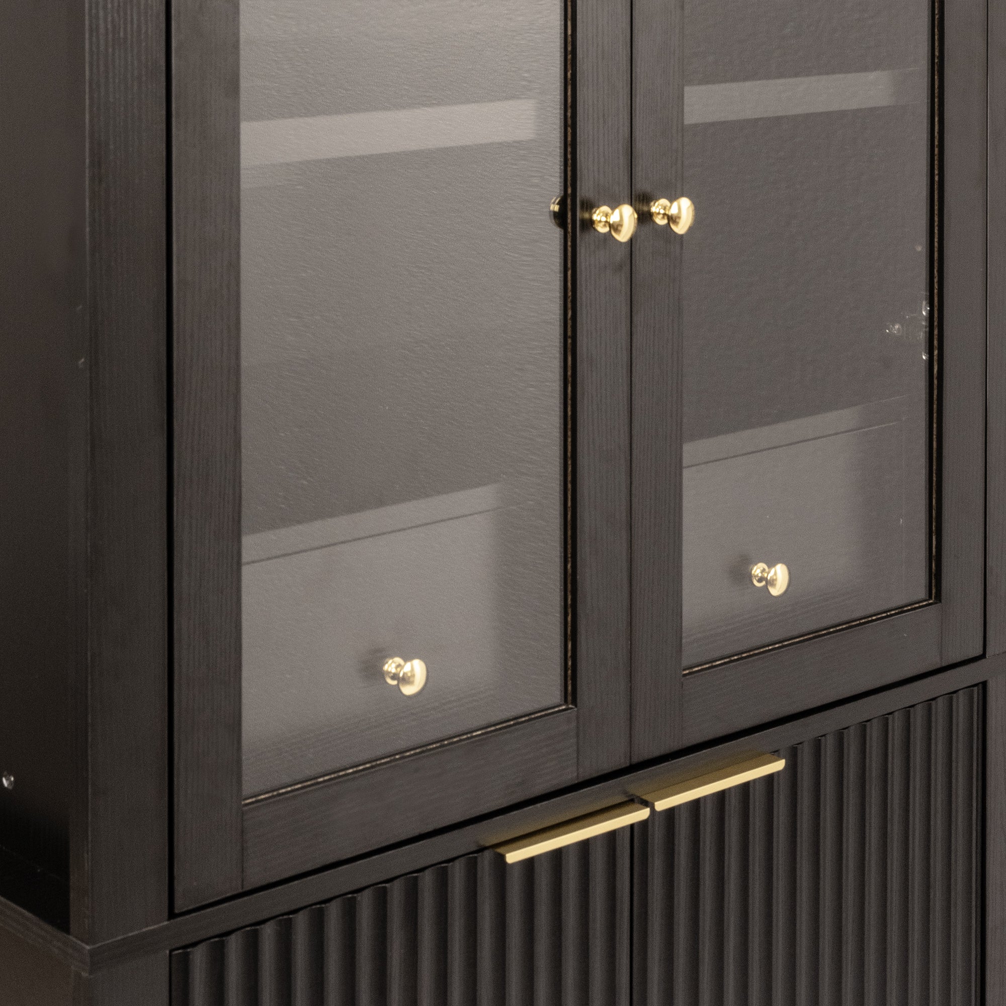 Fluted Arched Storage Cabinet with Adjustable Shelves - Image 22